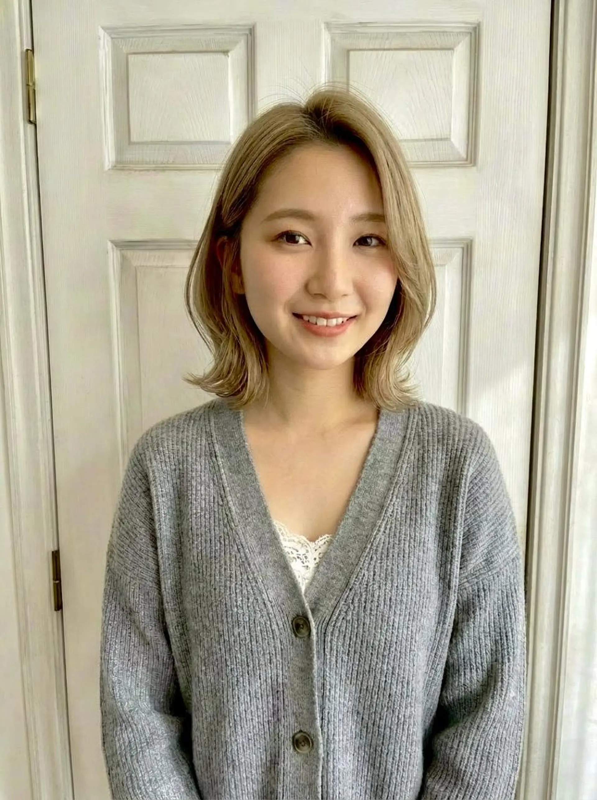 ミディアム ボブ くびれヘア 顔周りカット 髪質改善 韓国風ヘア Aroma hair 🌙tanakaのヘアスタイル