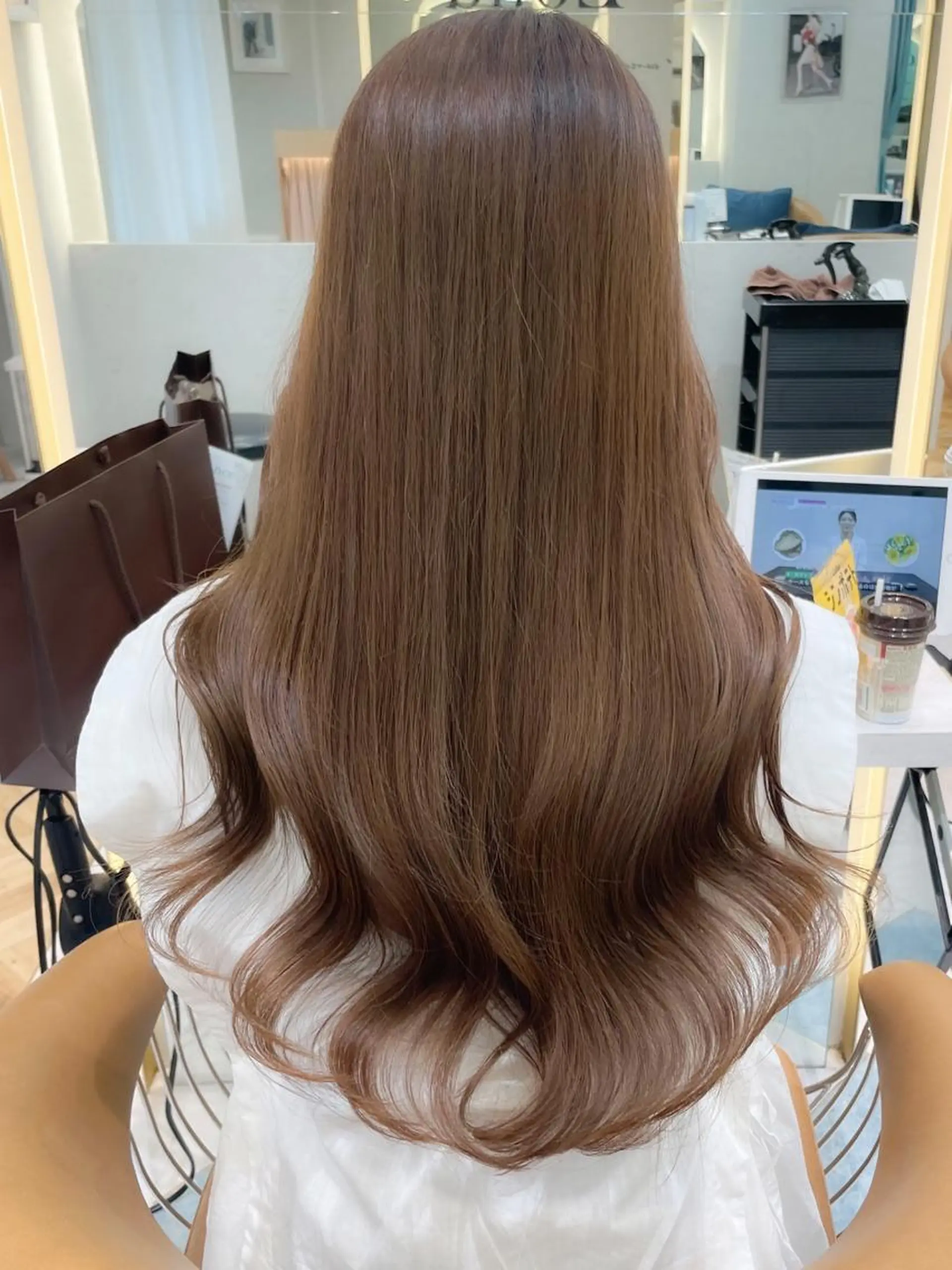 ロング カット ヘアカラー トリートメント 育休中4/30- 予約受付/野崎かよのヘアスタイル