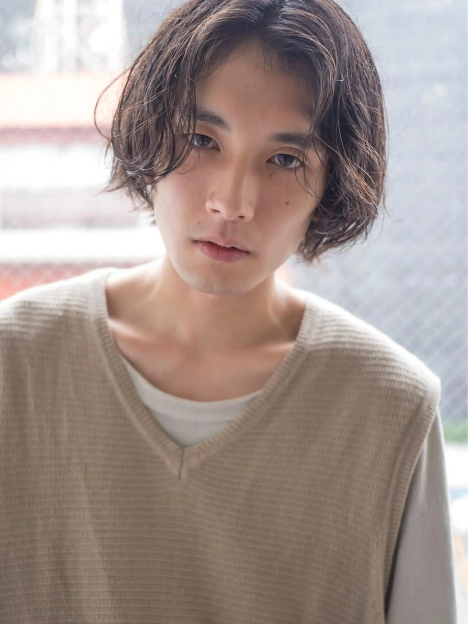 メンズ センターパート カット 渋谷メンズカット/ 工藤靖也のヘアスタイル