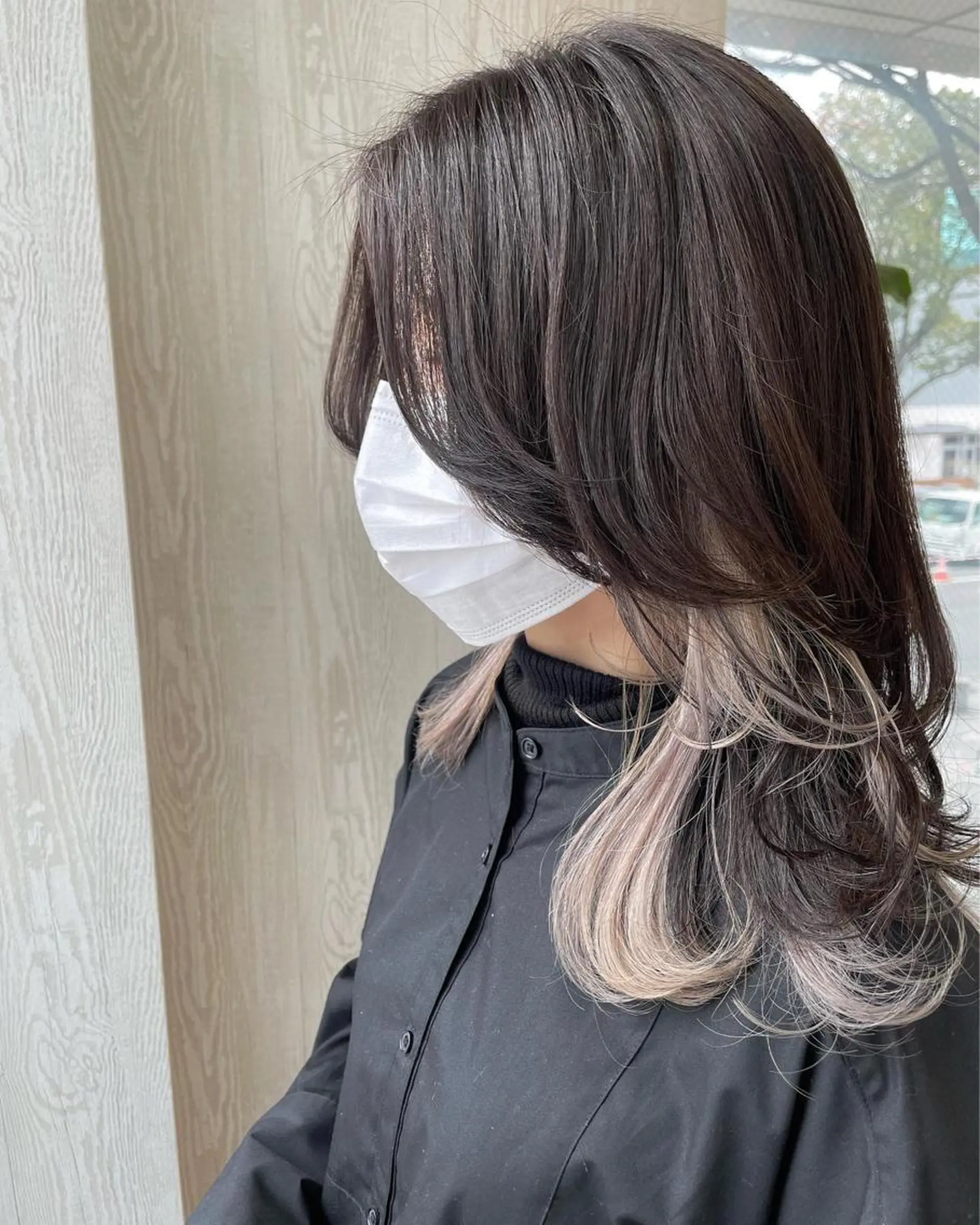 セミロング カラー アッシュ インナーカラー 外国人風カラー レイヤーカット ヘアカラー トリートメント 河合秀明/ショート /ボブ/レイヤーのヘアスタイル