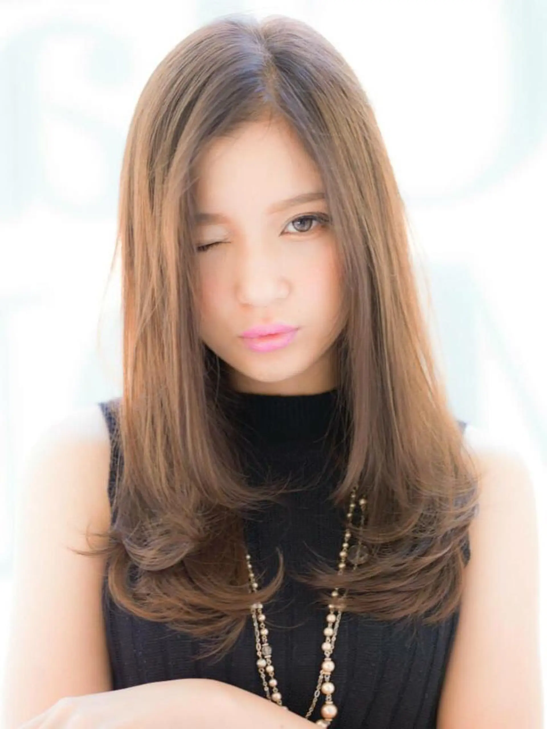 セミロング ロング カラー 内藤 達也のヘアスタイル