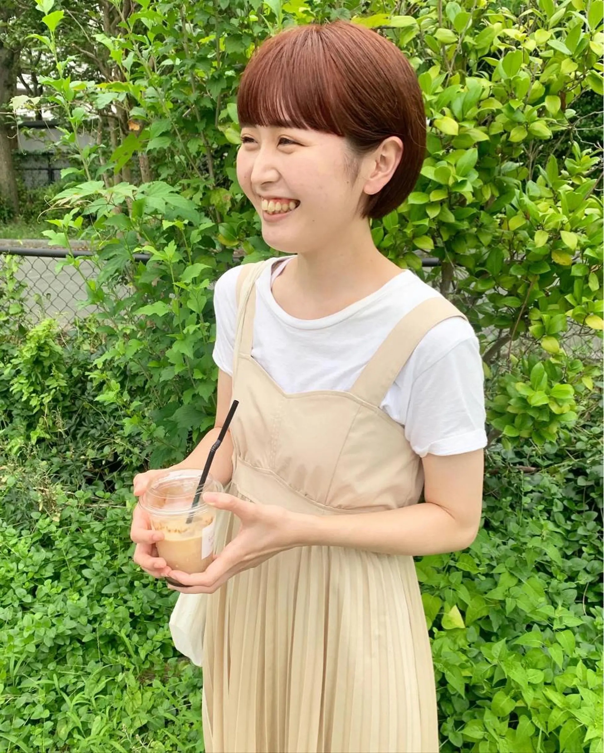 ショート カラー ブリーチ ブリーチなしカラー オレンジ ヘアカラー トリートメント シノザキ/薬院/ボブ /ショート/髪質改善のヘアスタイル