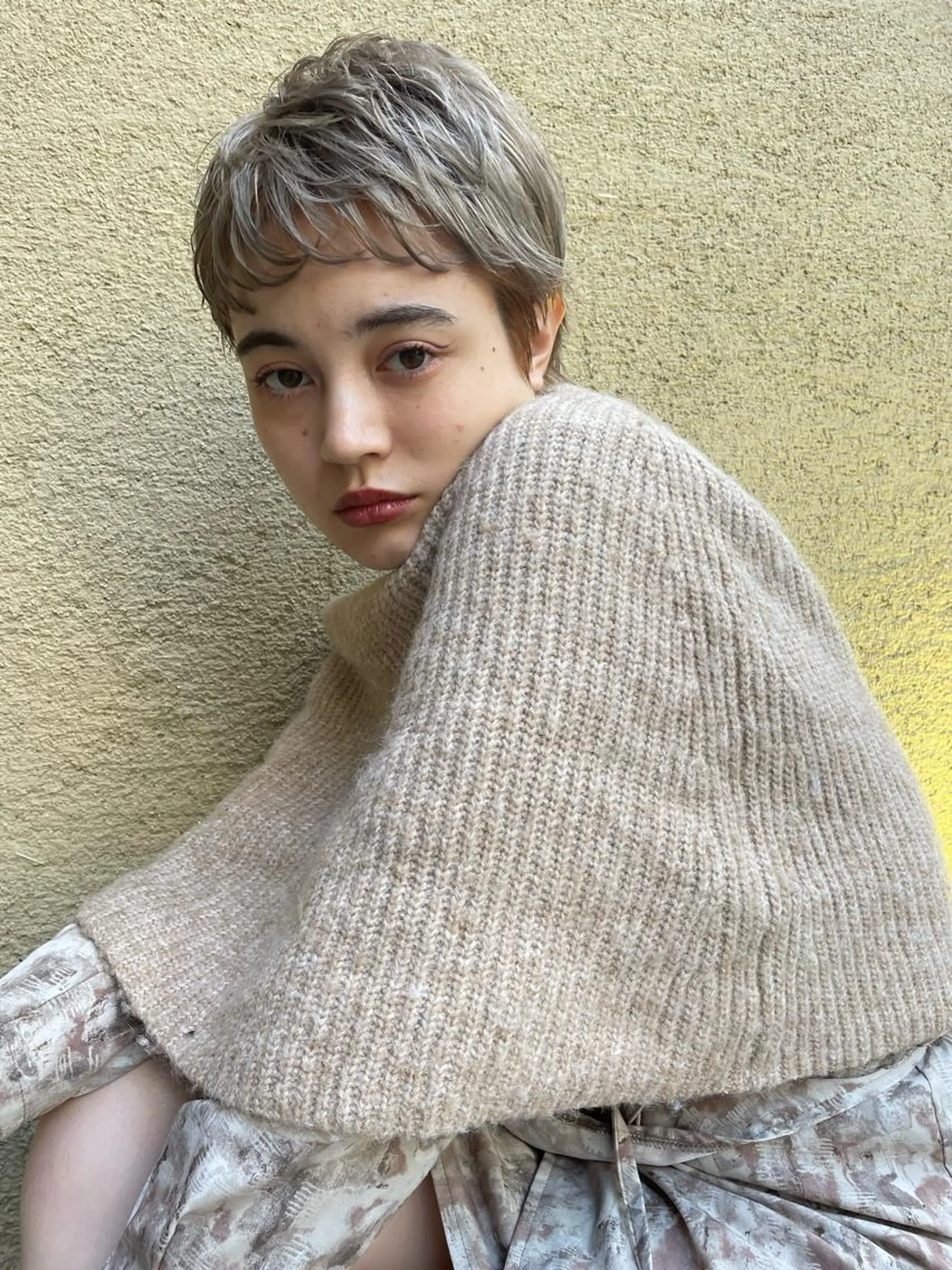 ショート カラー ブリーチ ヘアカラー ショート/ボブ/ 心斎橋/宮脇美奈のヘアスタイル