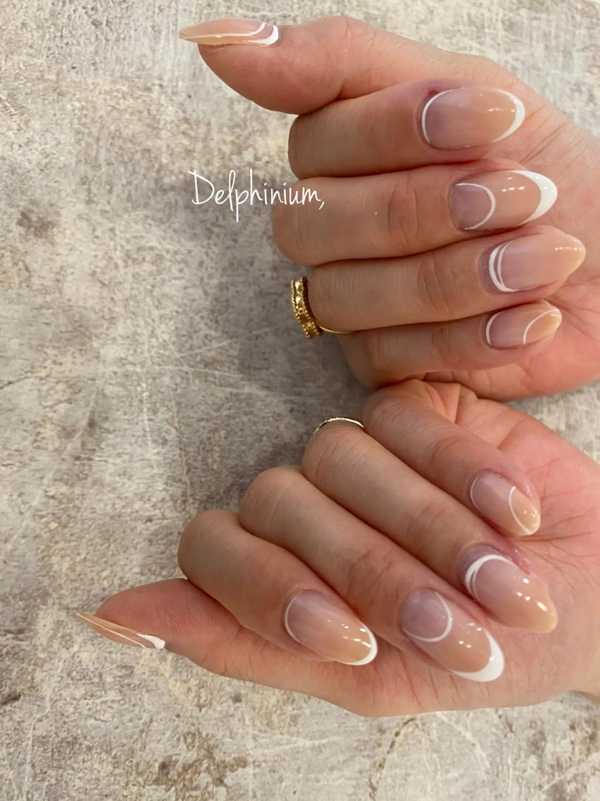 ネイル フレンチネイル ジェルネイル パラジェル ハンドネイル 岡本 友恵のネイルデザイン