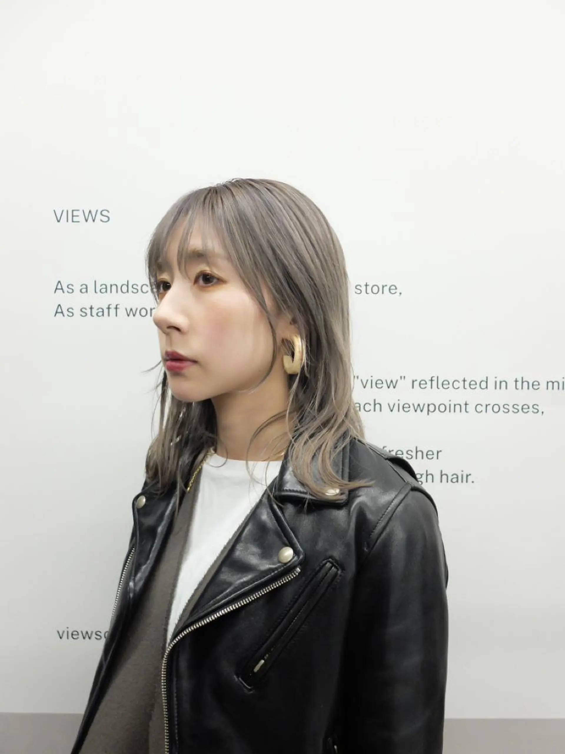 ミディアム カラー ヘアカラー ダブルカラー/ ケアブリーチ/クニトのヘアスタイル