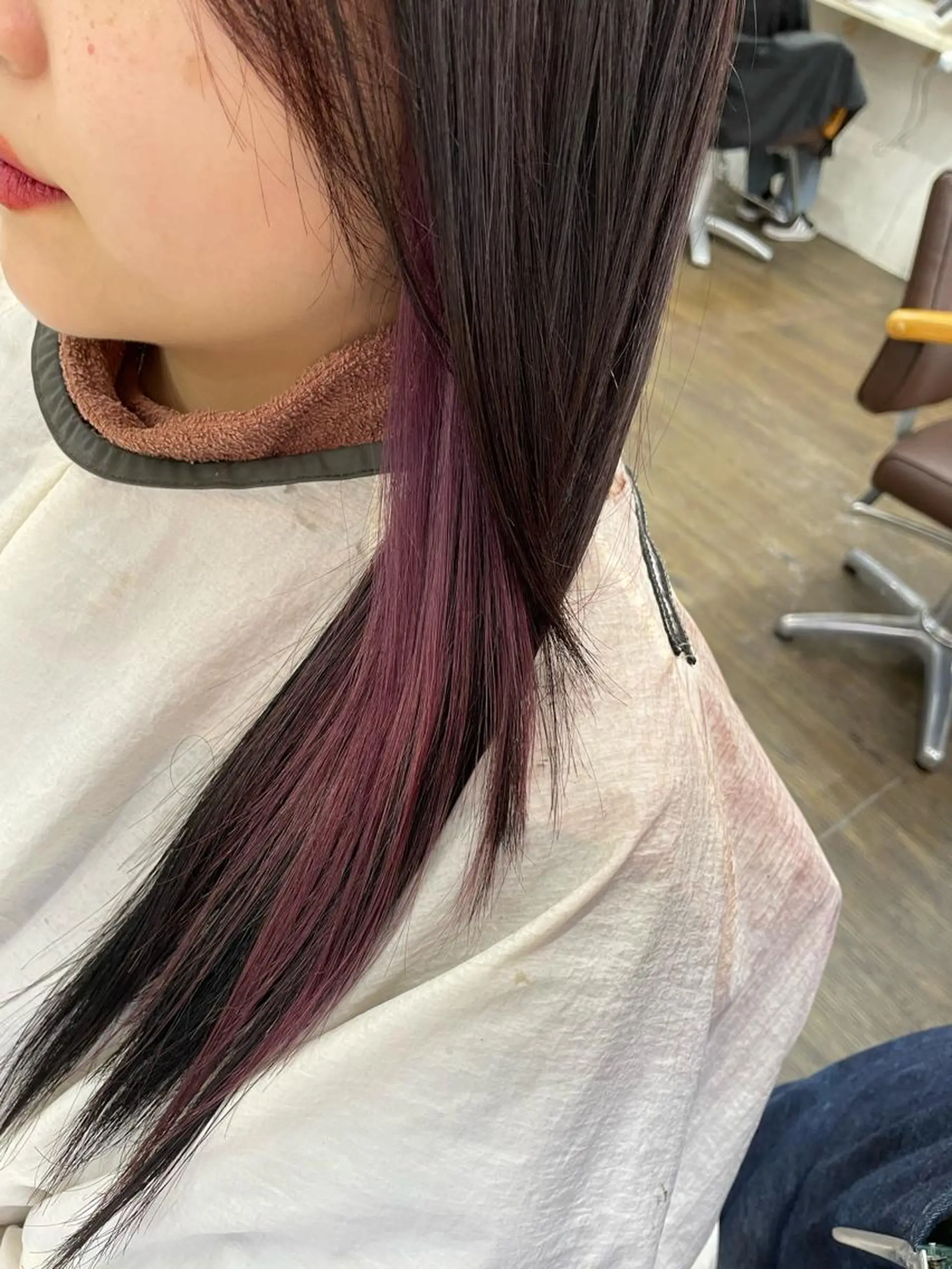 セミロング 横浜🦋ハイトーン 🫐シャドウルーツのヘアスタイル