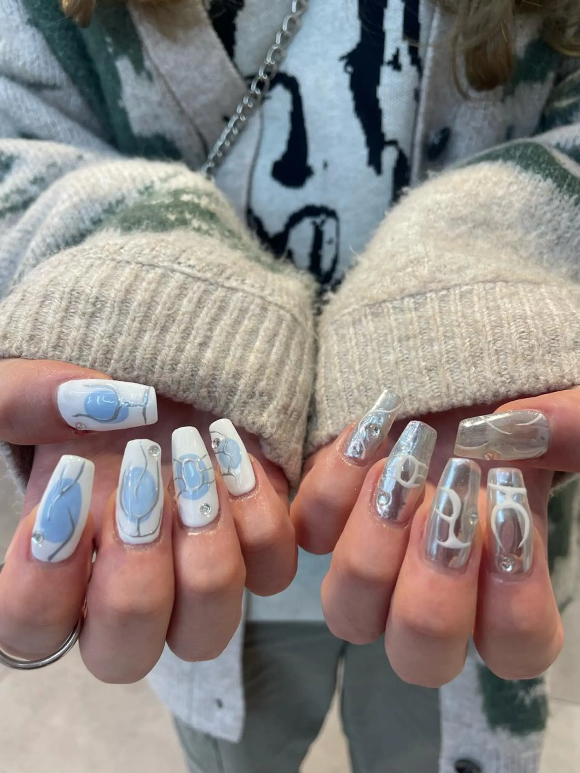 ネイル スカルプネイル ハンドネイル hair&nail ☯️アイリ☯️のネイルデザイン