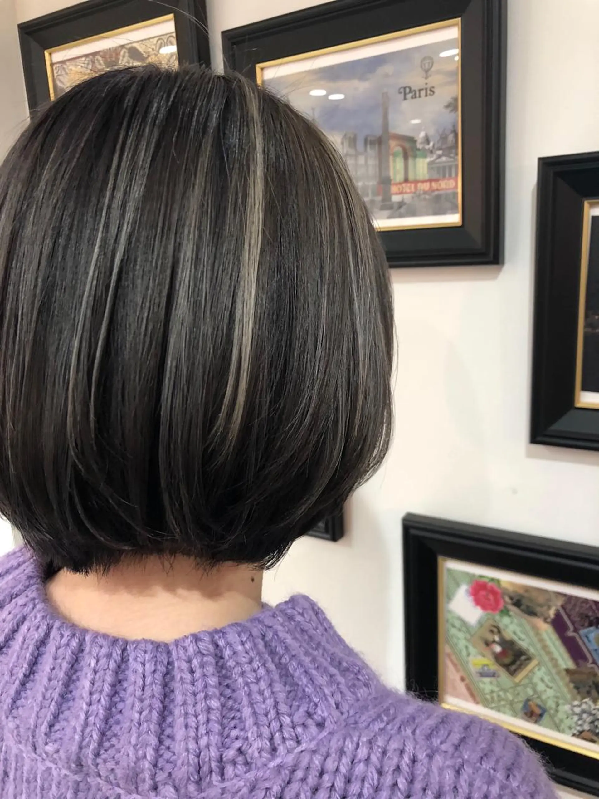 ショート カラー グレージュ ハイライトカラー ハイライト ヘアカラー トリートメント ヘアセット 吉田裕太/ハイライト ダブルカラーのヘアスタイル