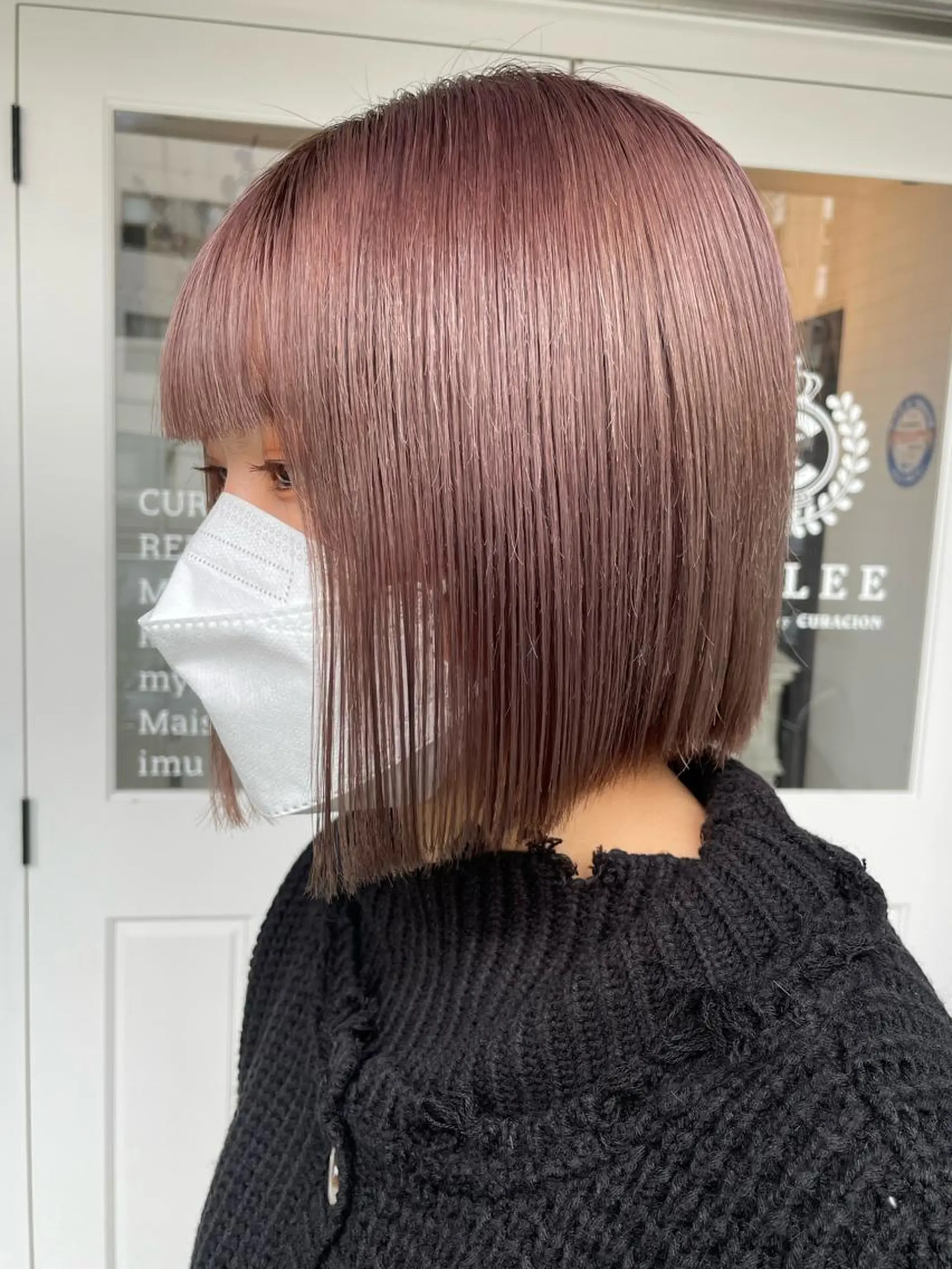 ショート カラー ヘアアレンジ ベージュカラー ブリーチ ラベンダーカラー ラベンダーベージュ ヘアカラー トリートメント 酸性縮毛矯正 梅田茶屋町 Juriのヘアスタイル