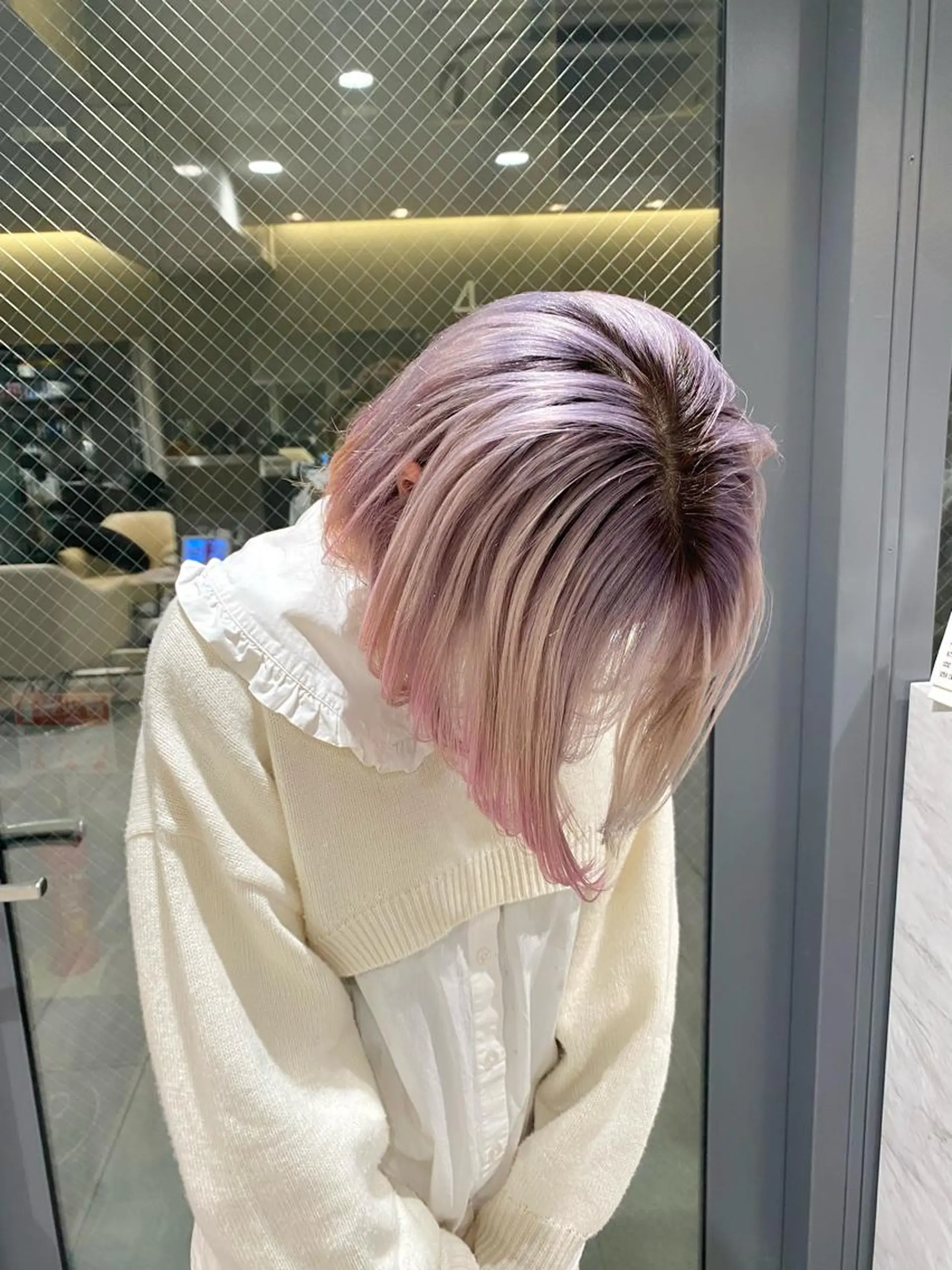 ミディアム カラー ブリーチなしカラー RURI🩵のヘアスタイル