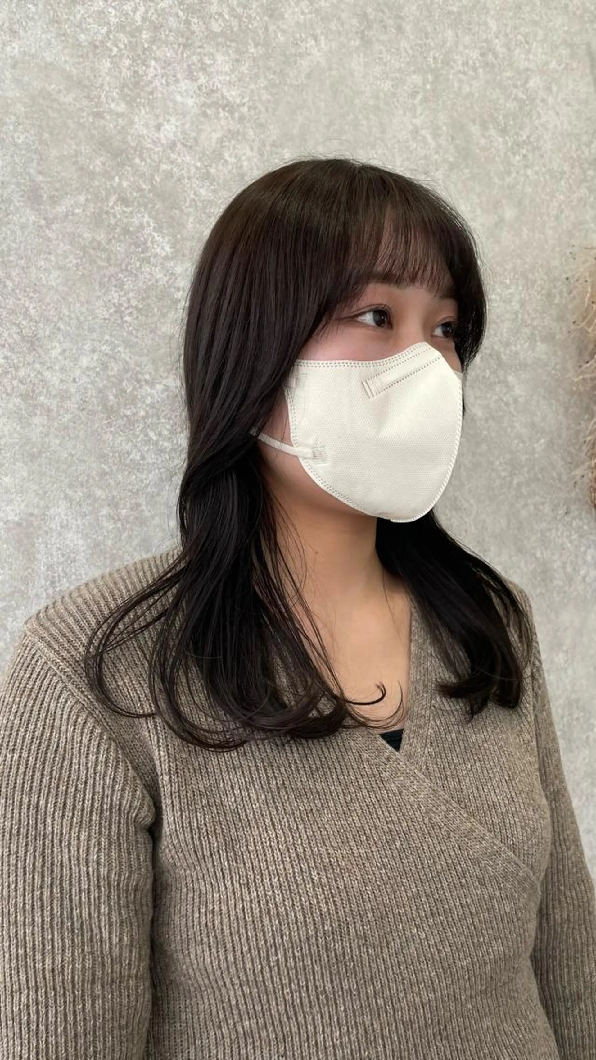 セミロング カラー たなか りなのヘアスタイル