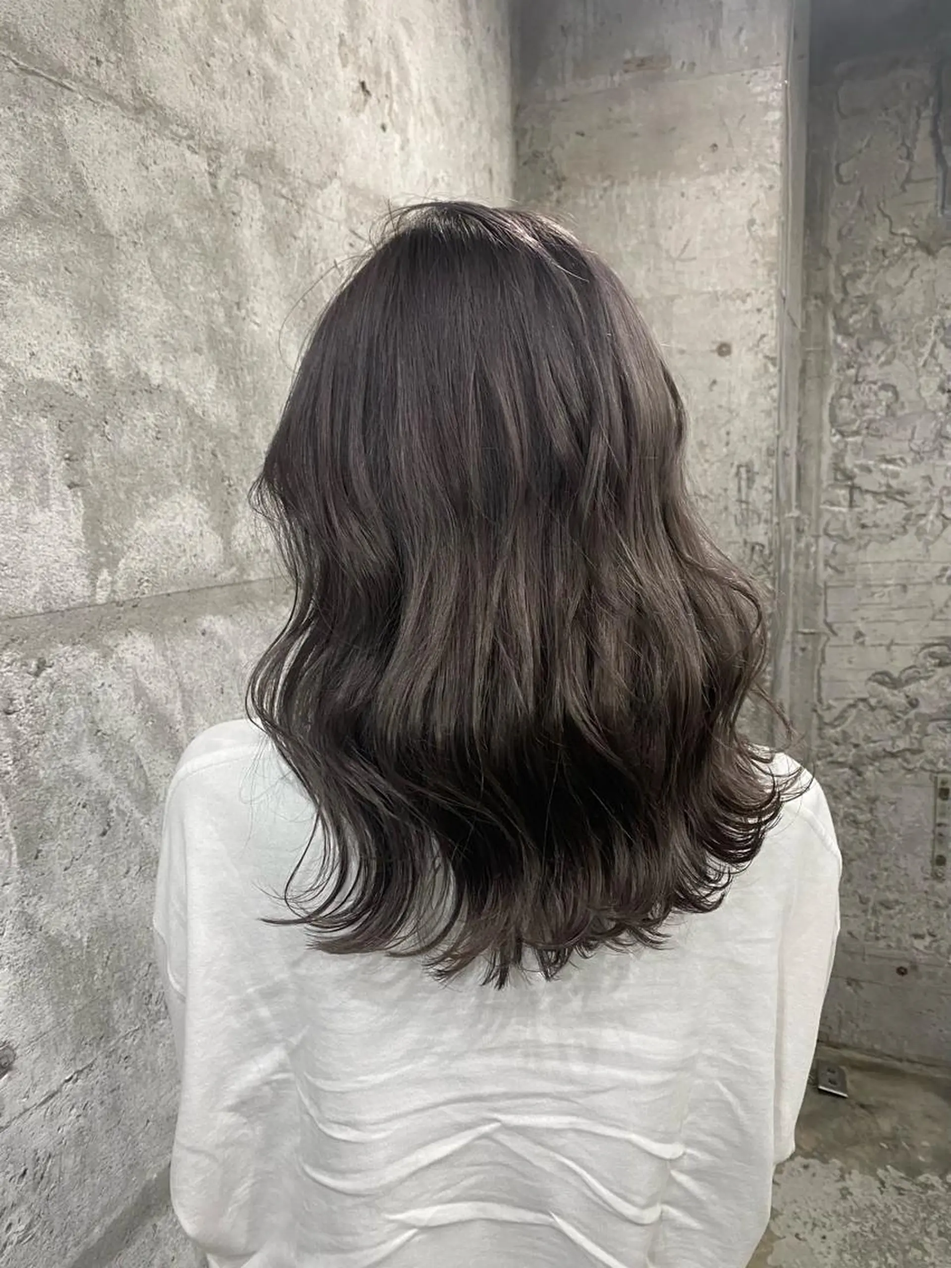 セミロング カラー ヘアアレンジ パープルカラー ヘアカラー ［似合わせヘア］ ✂︎OGURO✂︎のヘアスタイル