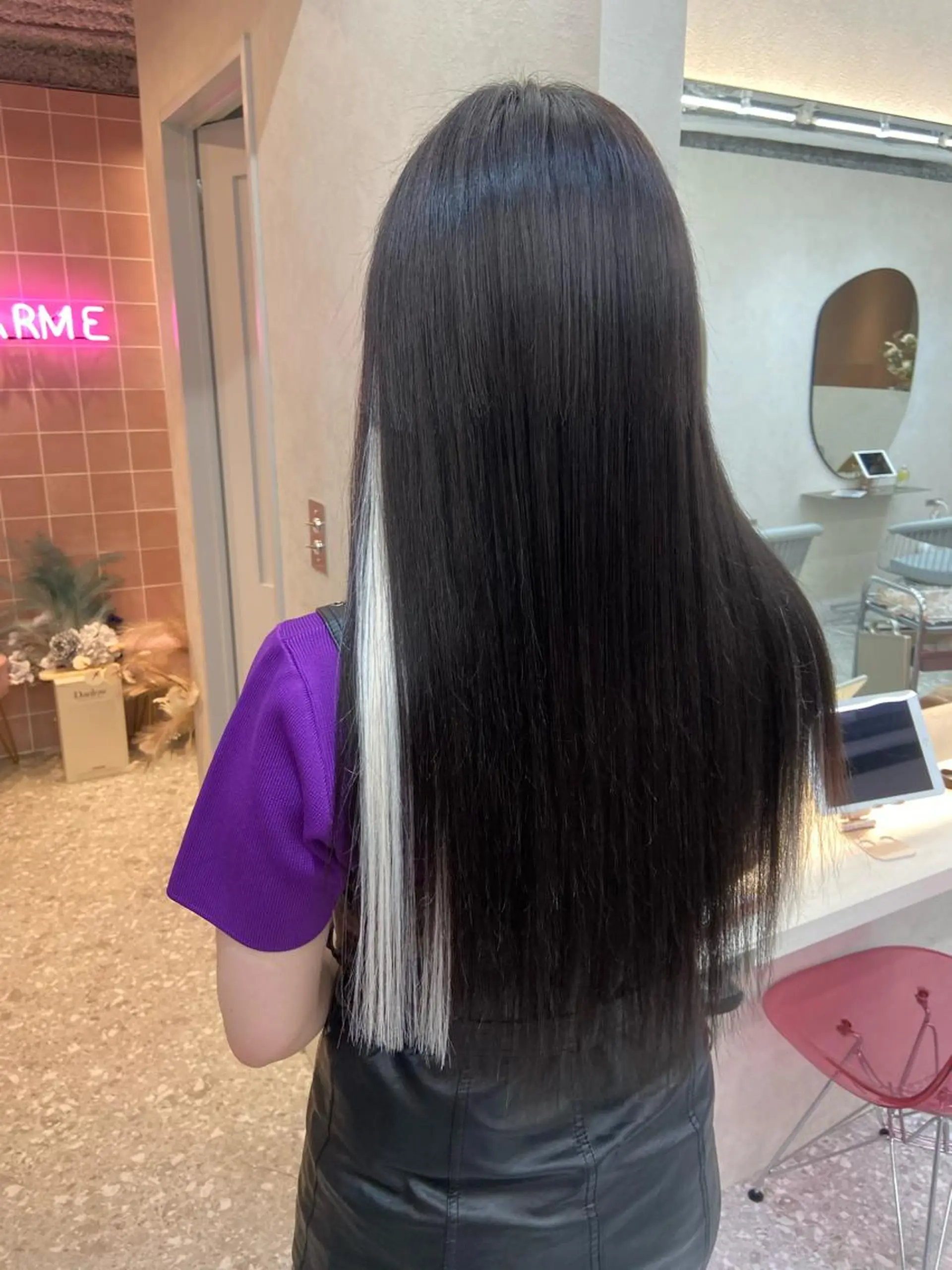 ロング シールエクステ エクステ カット エクステ 新宿/韓国ヘア 中明度カラー/かやのヘアスタイル