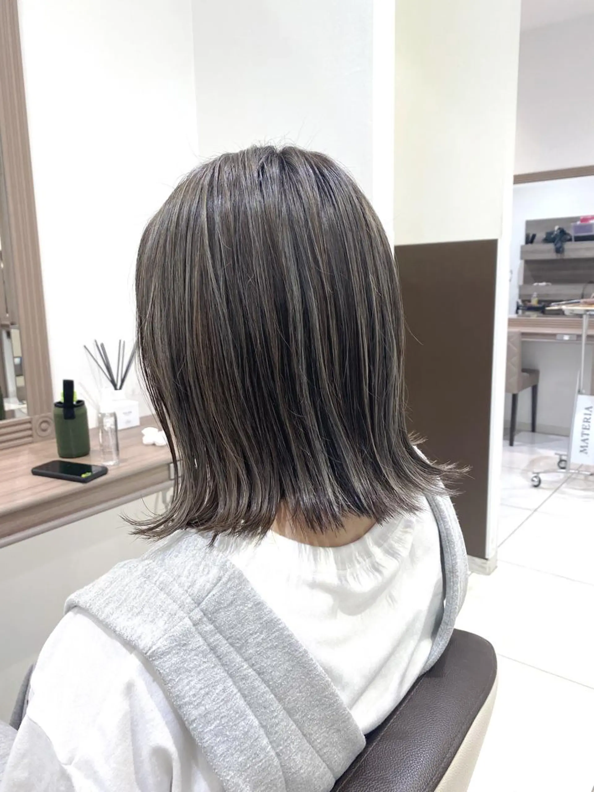 ミディアム カラー 田中 慎也のヘアスタイル