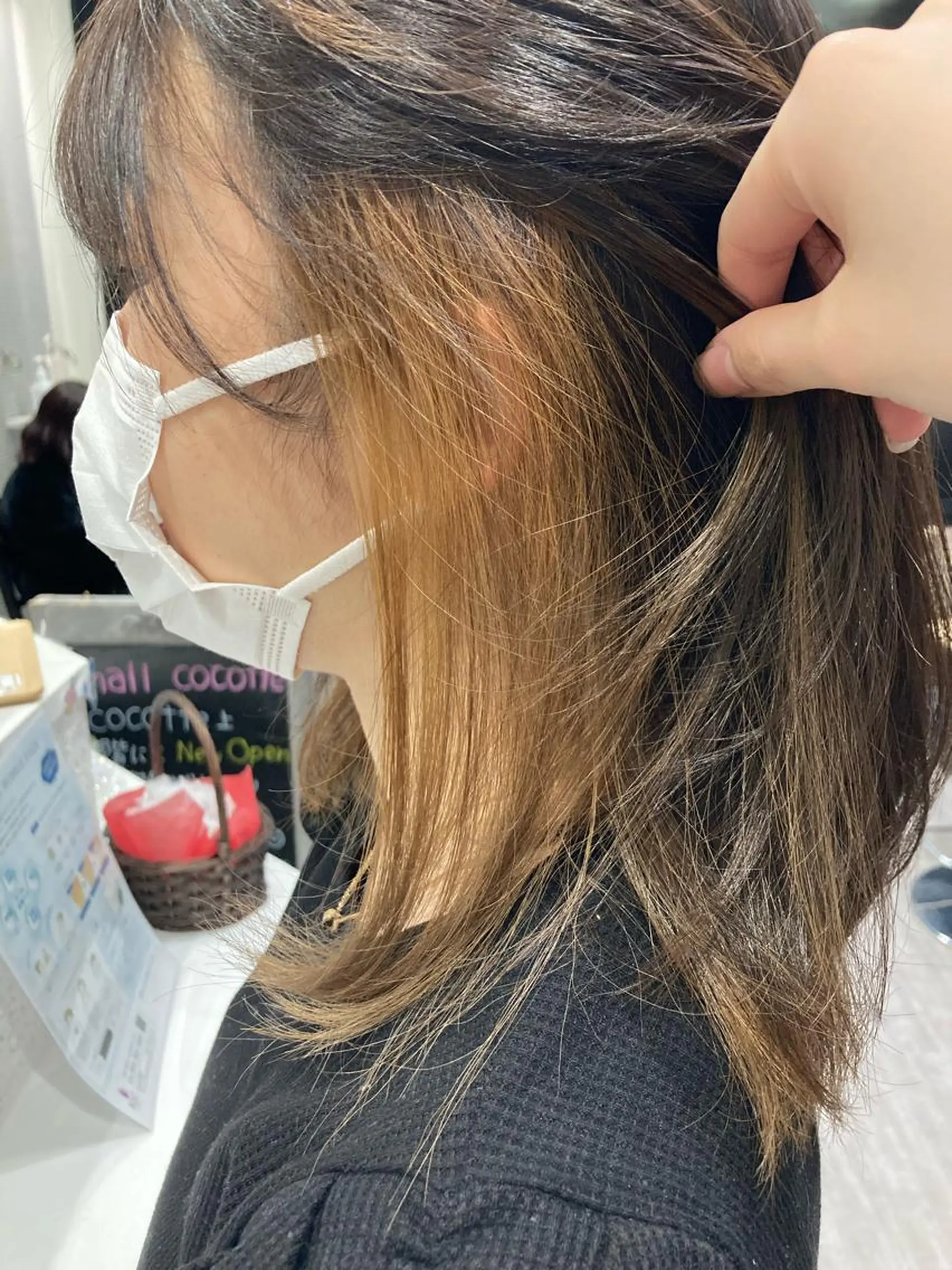 ミディアム カラー ミルクティー量産💙 💙ブリーチ特化💙のヘアスタイル