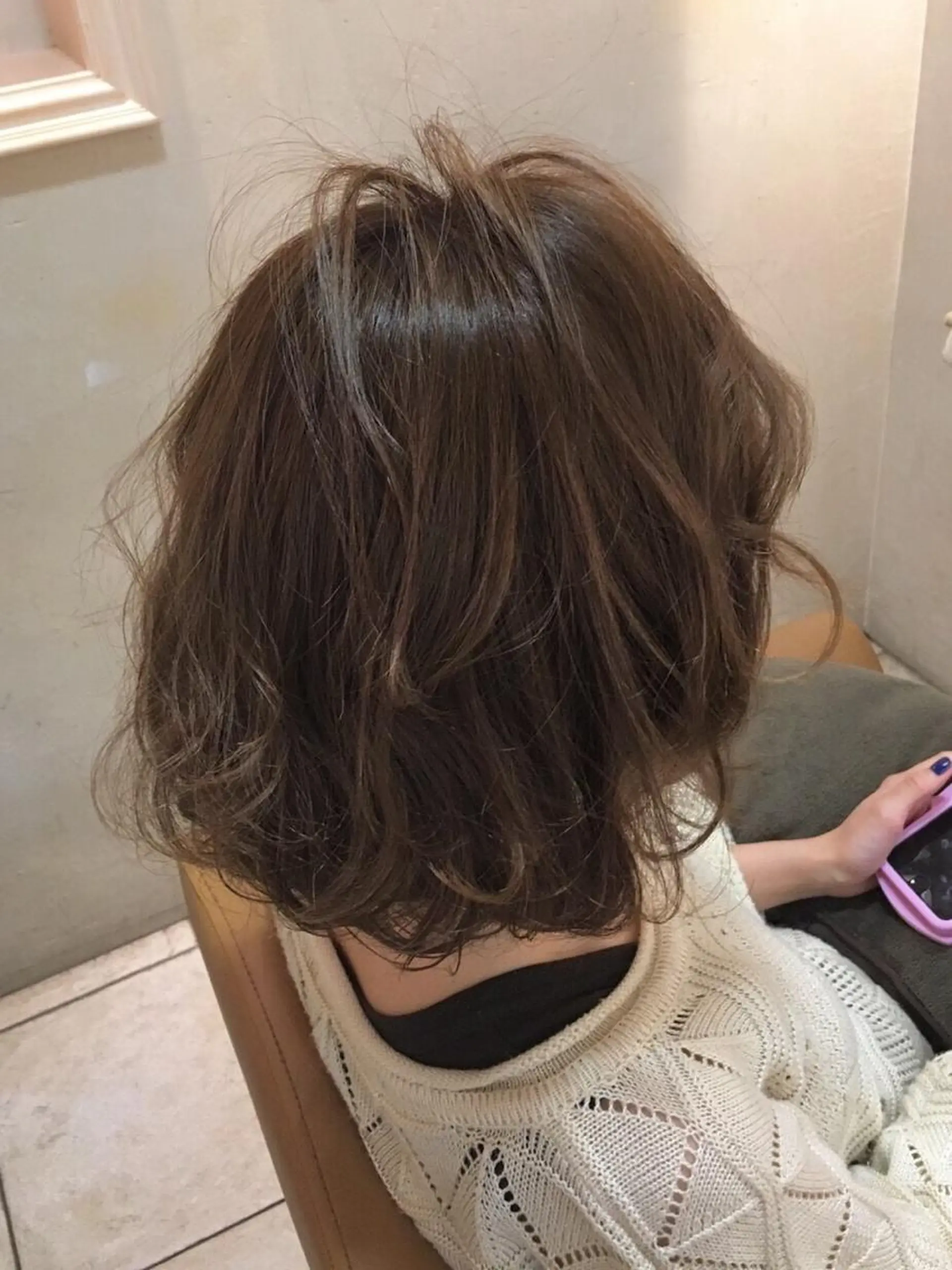 ミディアム カラー ブリーチ ブリーチなしカラー 森 早希絵のヘアスタイル