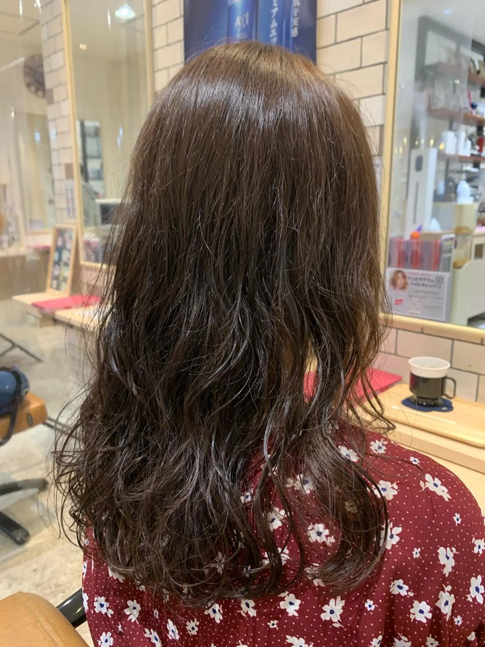 セミロング パーマ ヘアアレンジ 遊佐 瑞紀のヘアスタイル