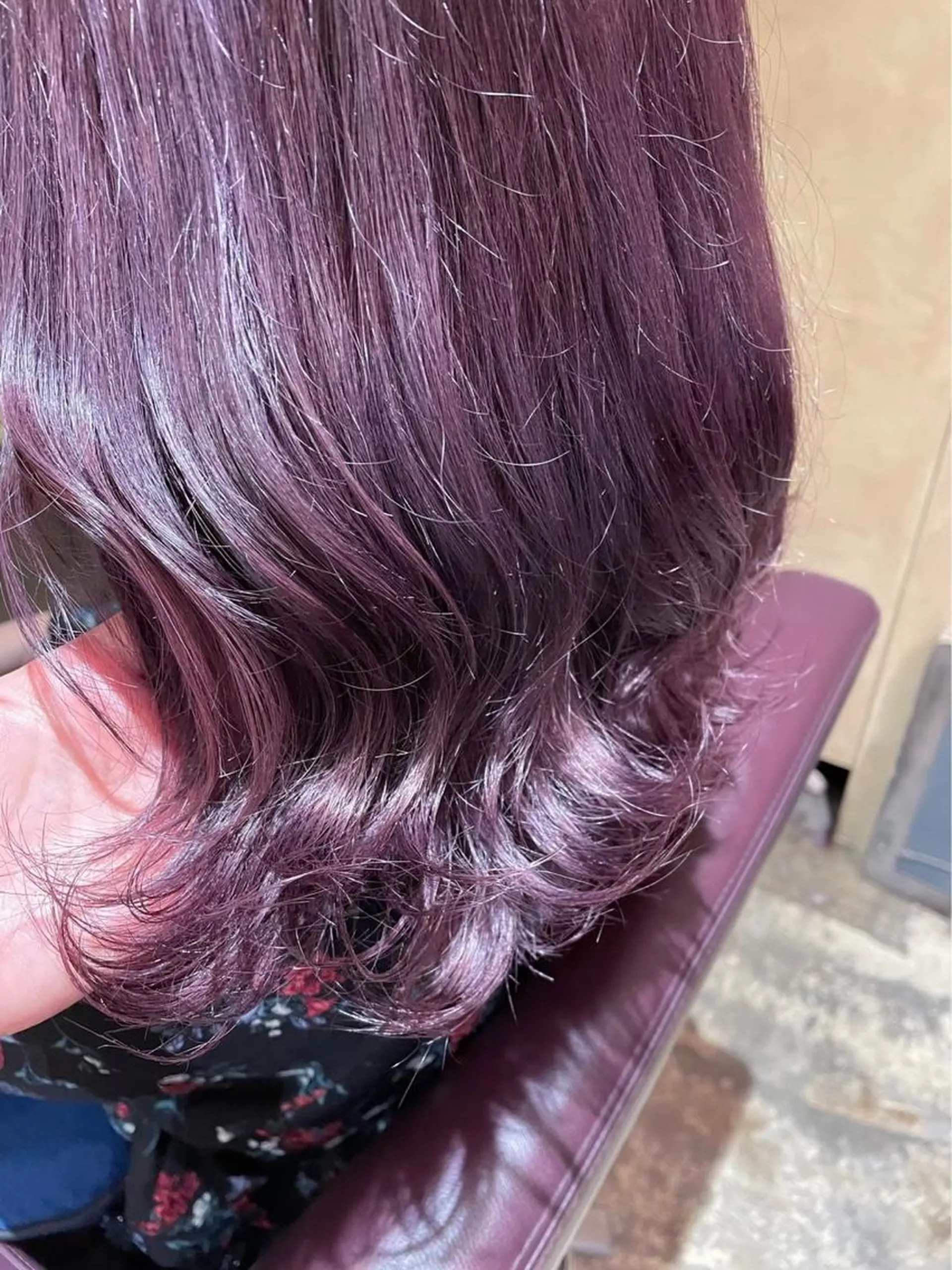 ロング カラー ラベンダーカラー カット 縮毛矯正 トリートメント 🪼ボブ/ミニボブ レイヤーボブ🪼のヘアスタイル
