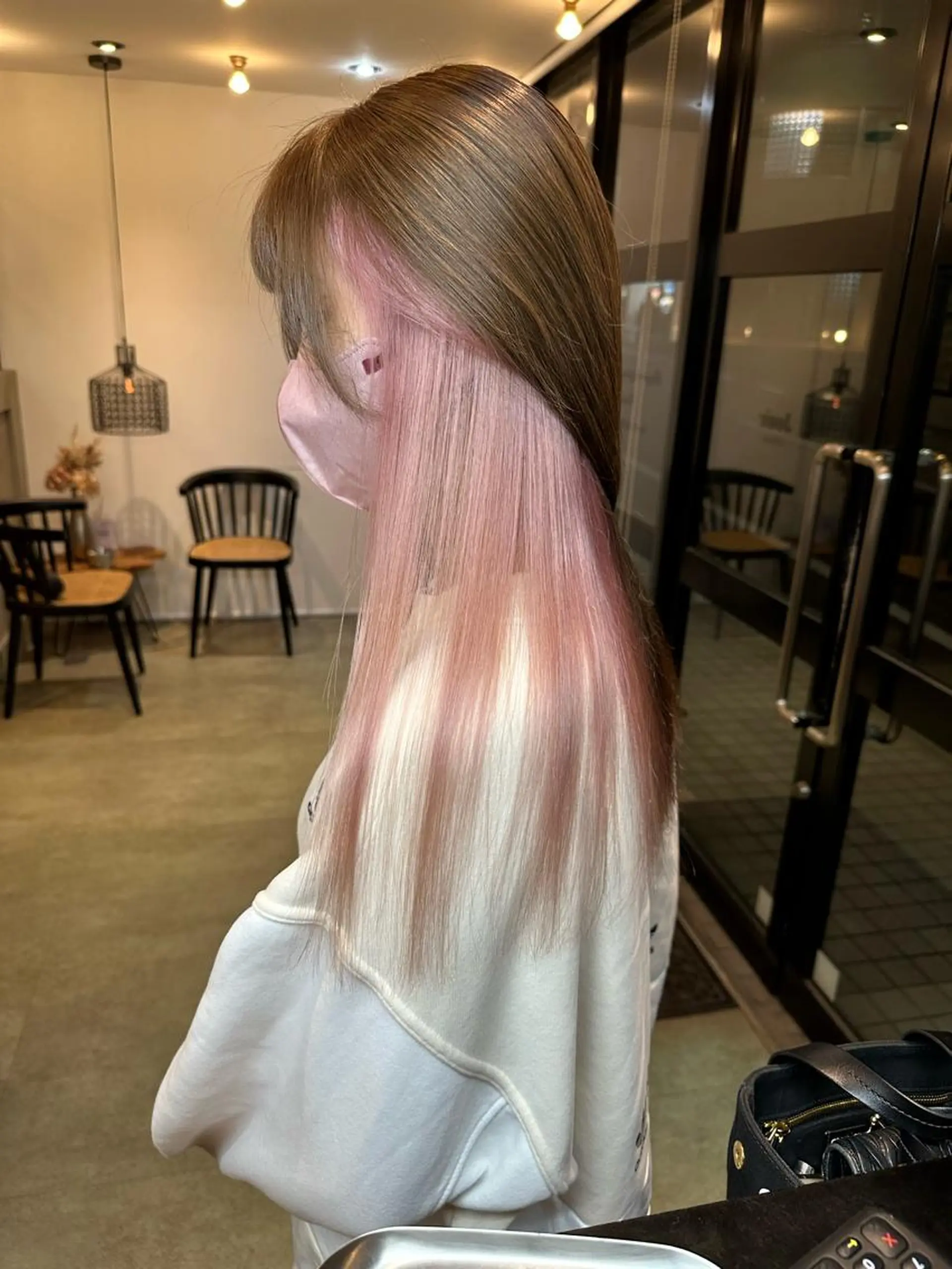 セミロング ヘアカラー 大内田 凌馬のヘアスタイル