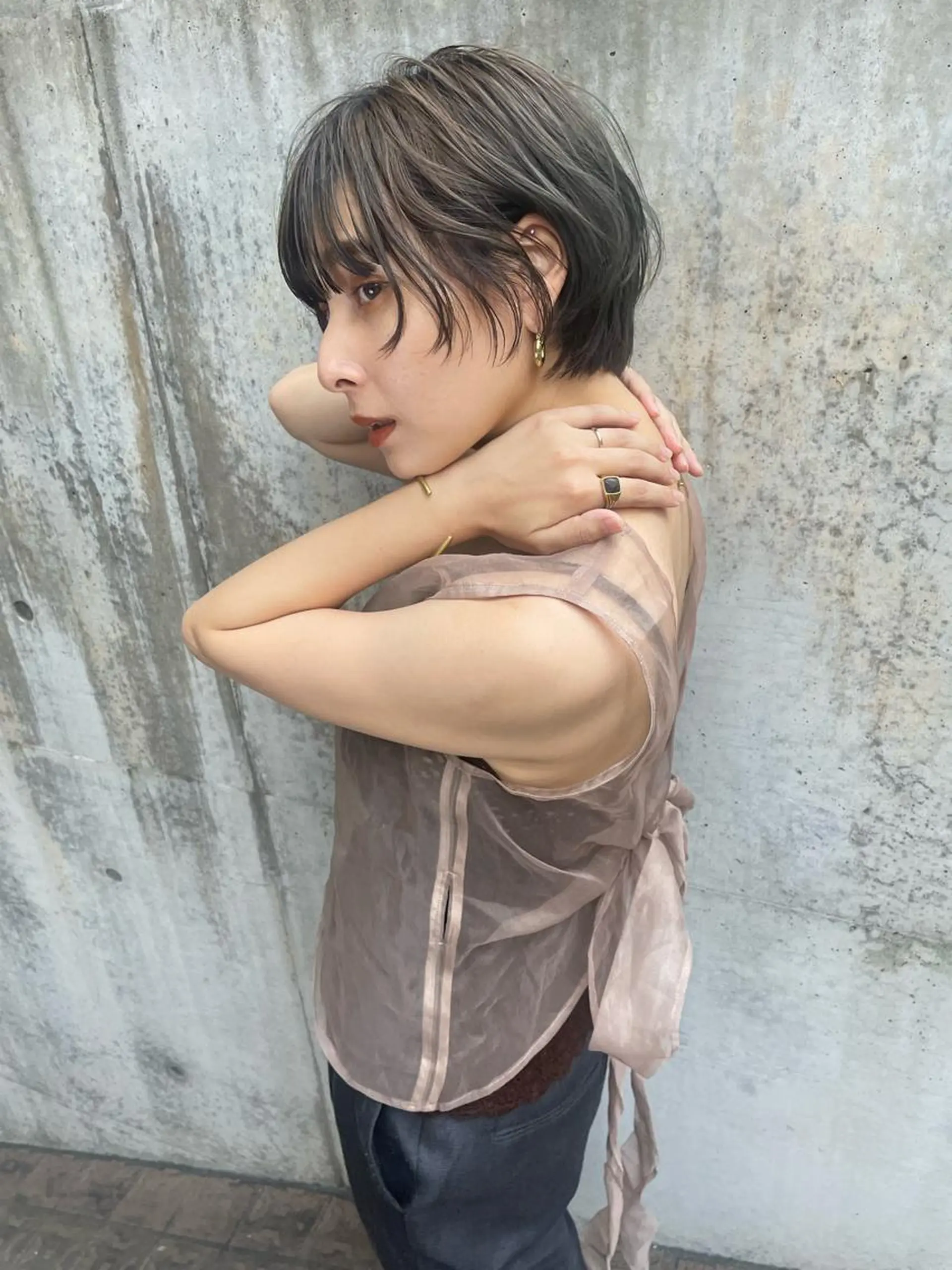 ショート カラー カット ヘアカラー トリートメント ショート/ボブ/ 心斎橋/宮脇美奈のヘアスタイル