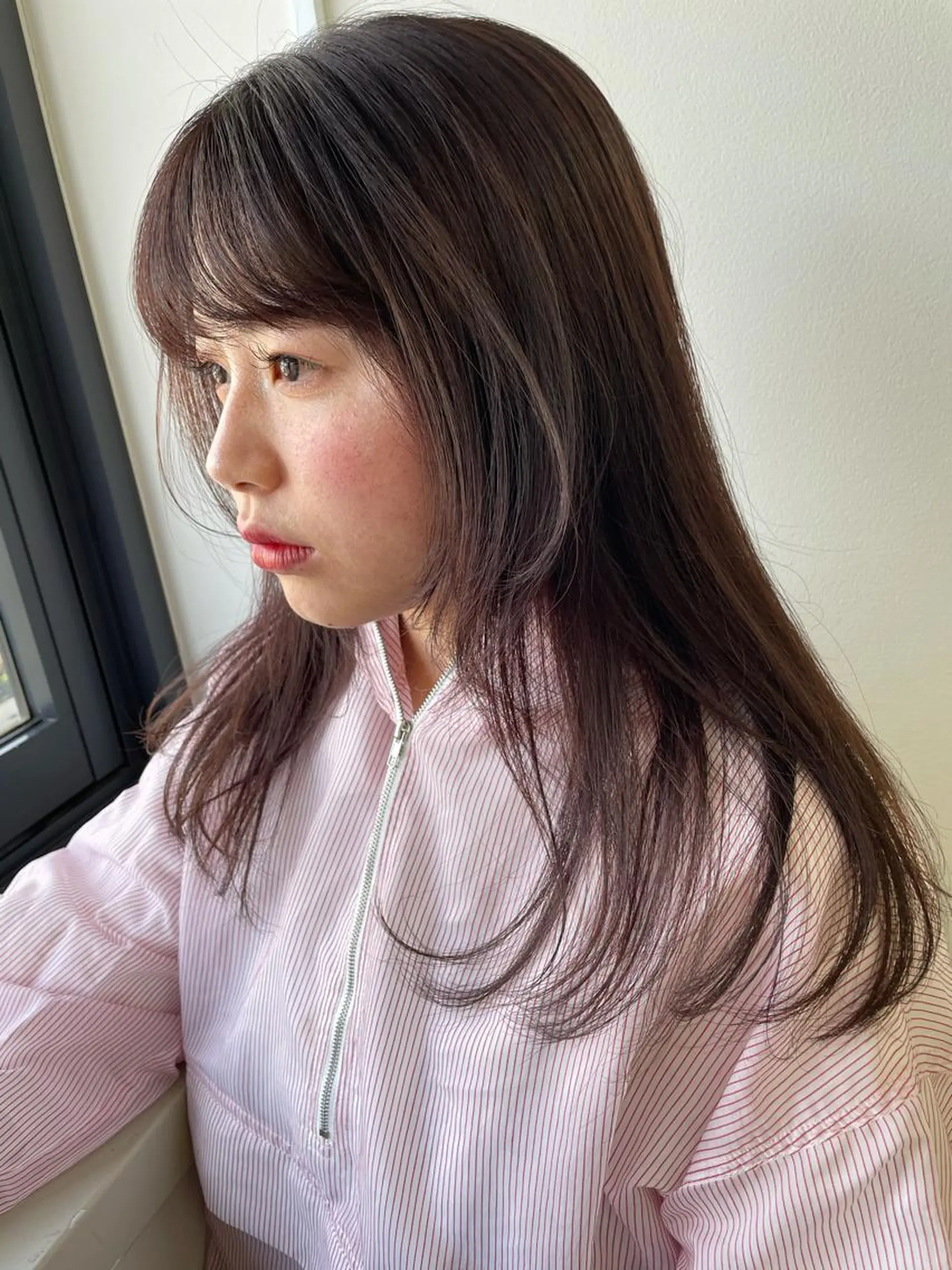 セミロング カラー 透明感カラー ヘアカラー トリートメント ナチュラル透明感🌱 小山美樹子のヘアスタイル