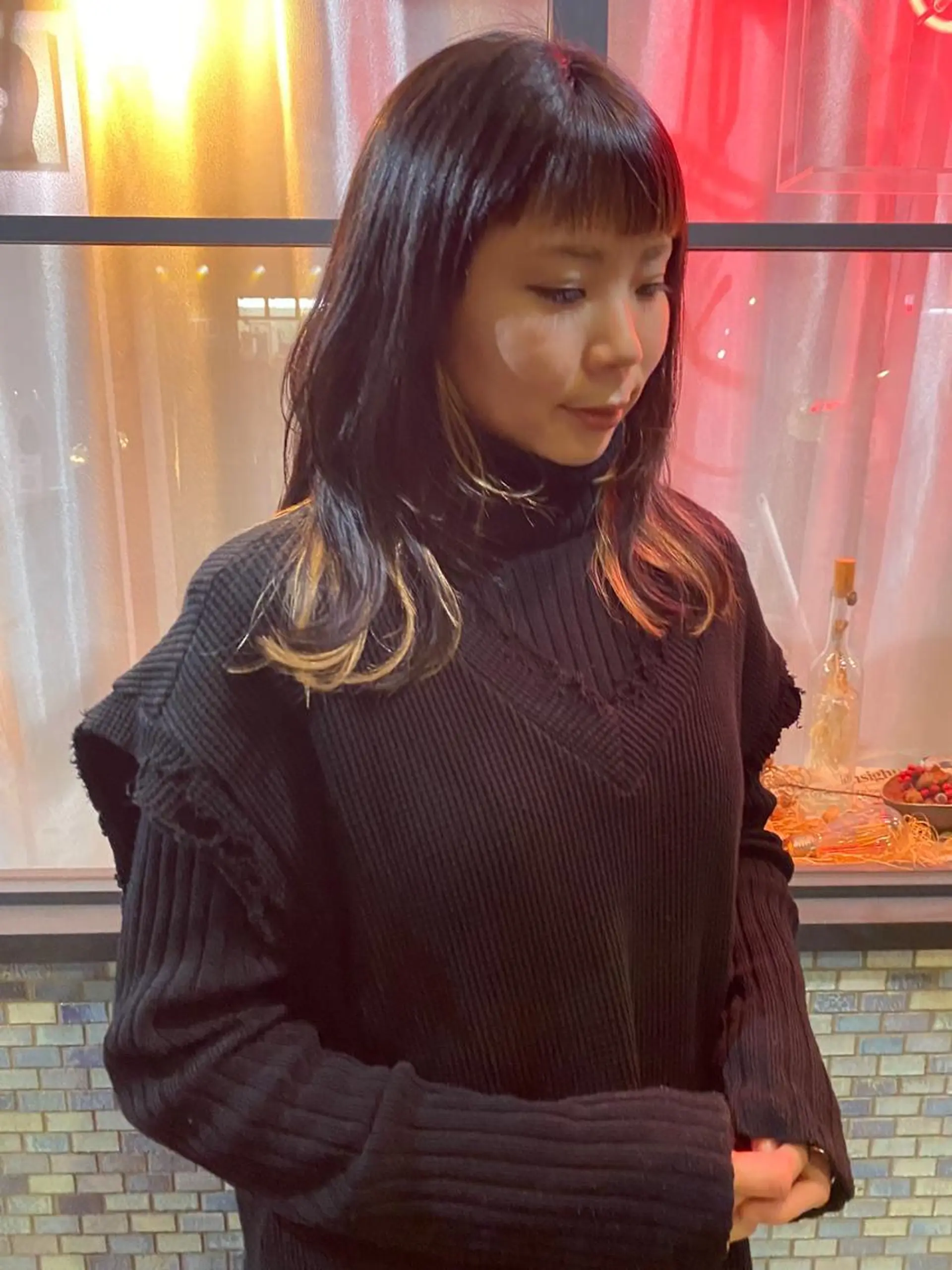 ロング カラー レイヤーカット ロング カット MR.GOOD MORNINGフジイのヘアスタイル