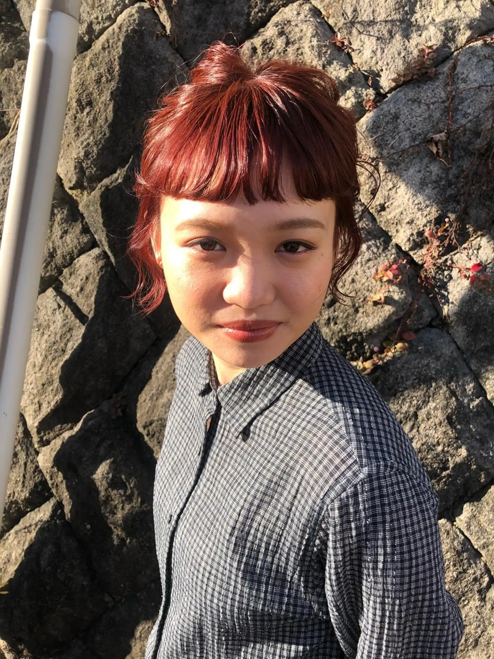 ショート カラー パーマ ヘアアレンジ MAEDA MADOKAのヘアスタイル