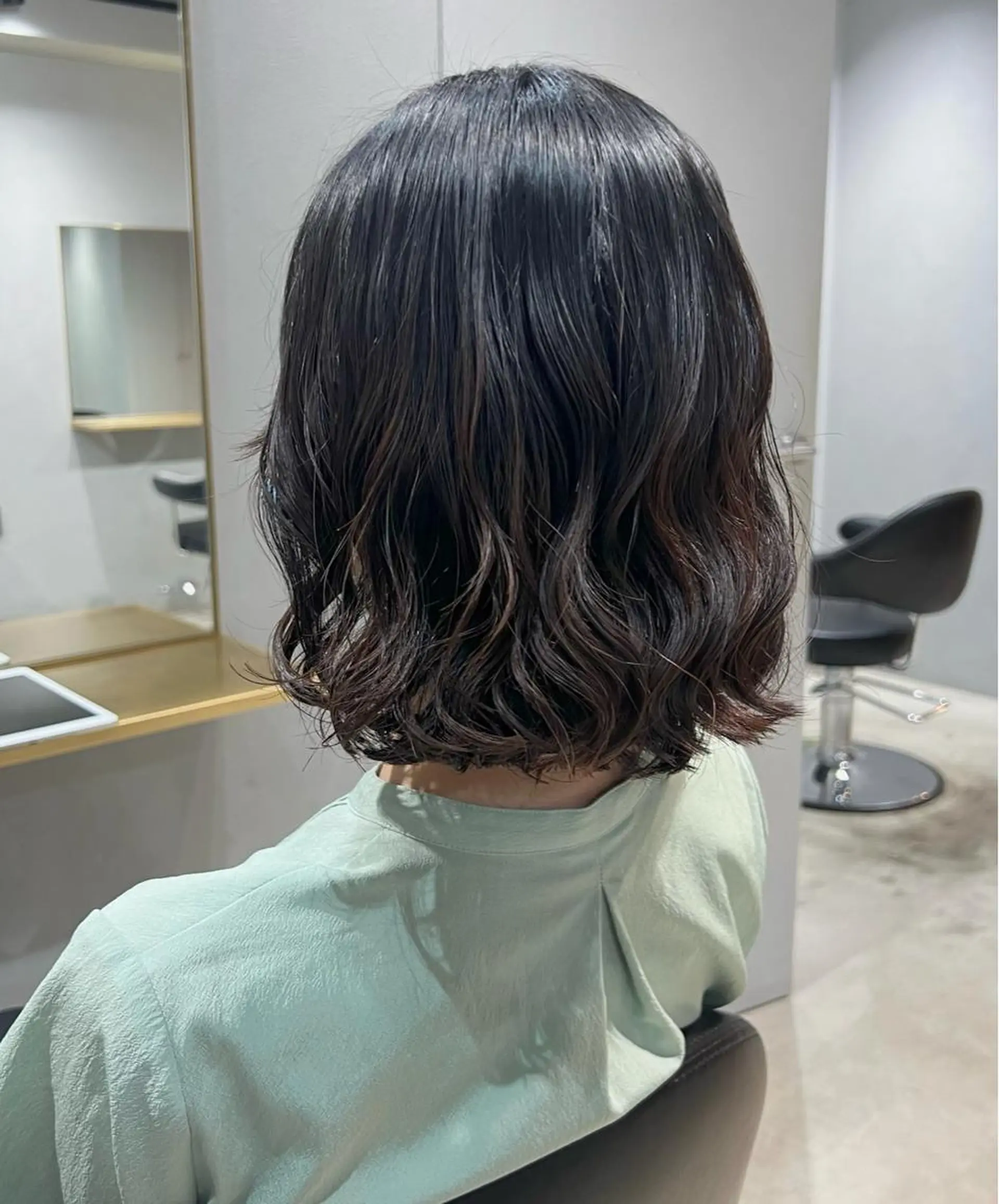 ミディアム パーマ akane/ボブ /オリーブベージュのヘアスタイル