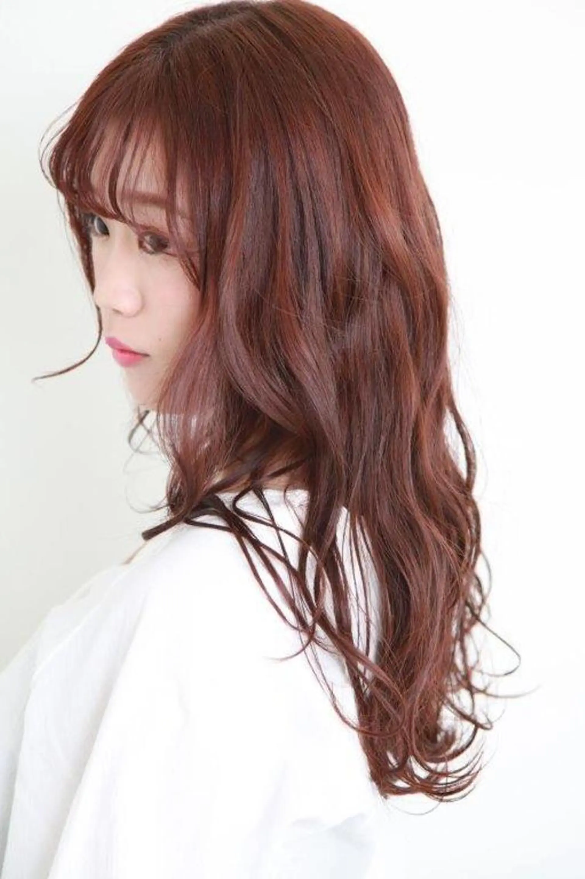 セミロング カラー パーマ セミロングパーマ 髪質改善/縮毛矯正 /ブリーチ矯正/岡部のヘアスタイル