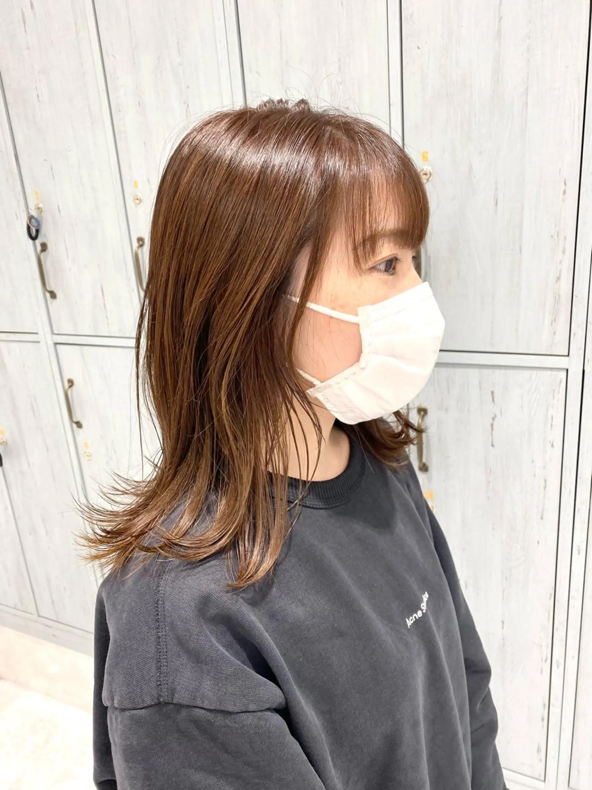ミディアム カラー カット ヘアカラー トリートメント 中川 茜里のヘアスタイル