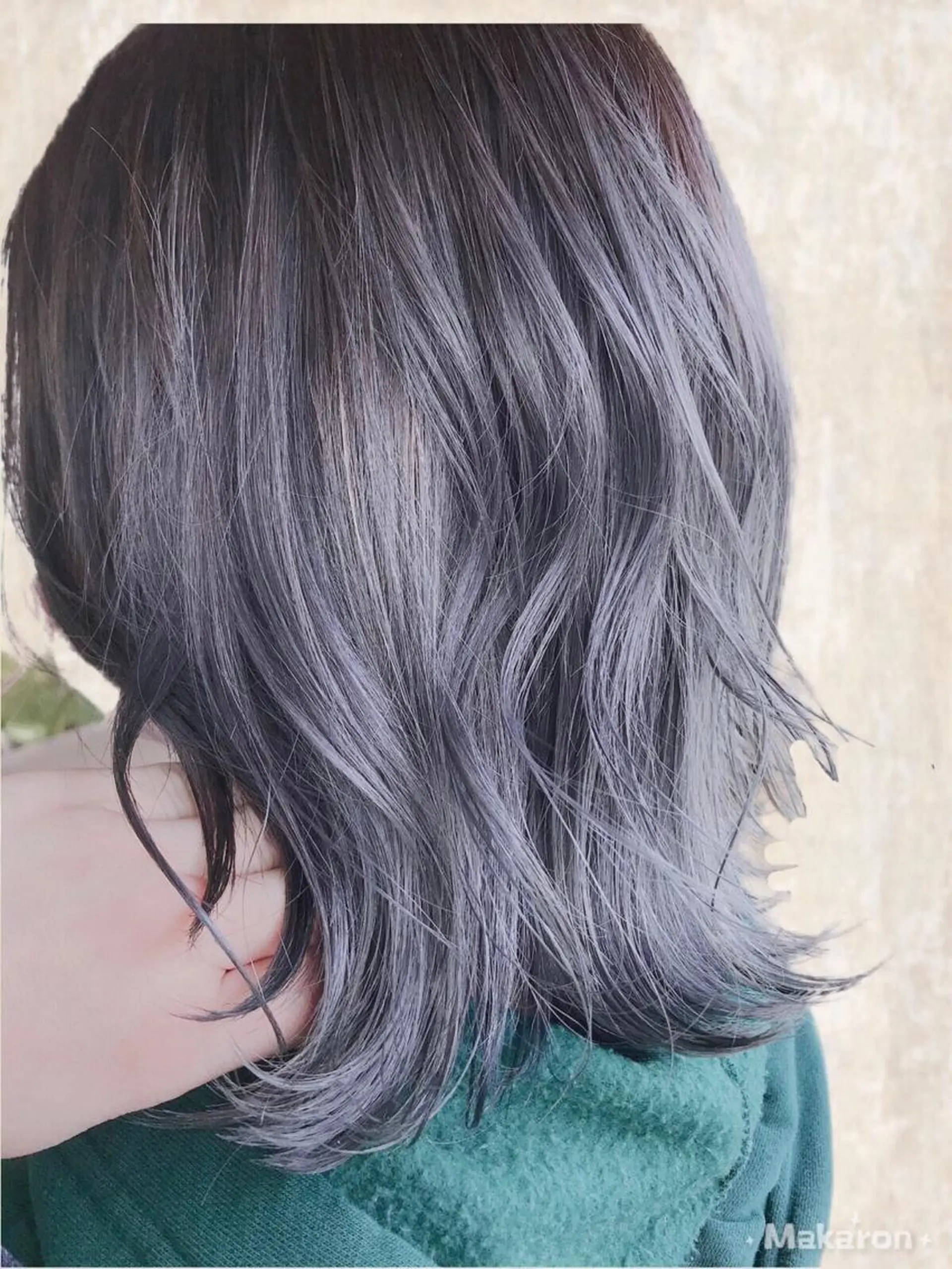 ミディアム アッシュ ヘアカラー トリートメント hair works raptureのヘアスタイル