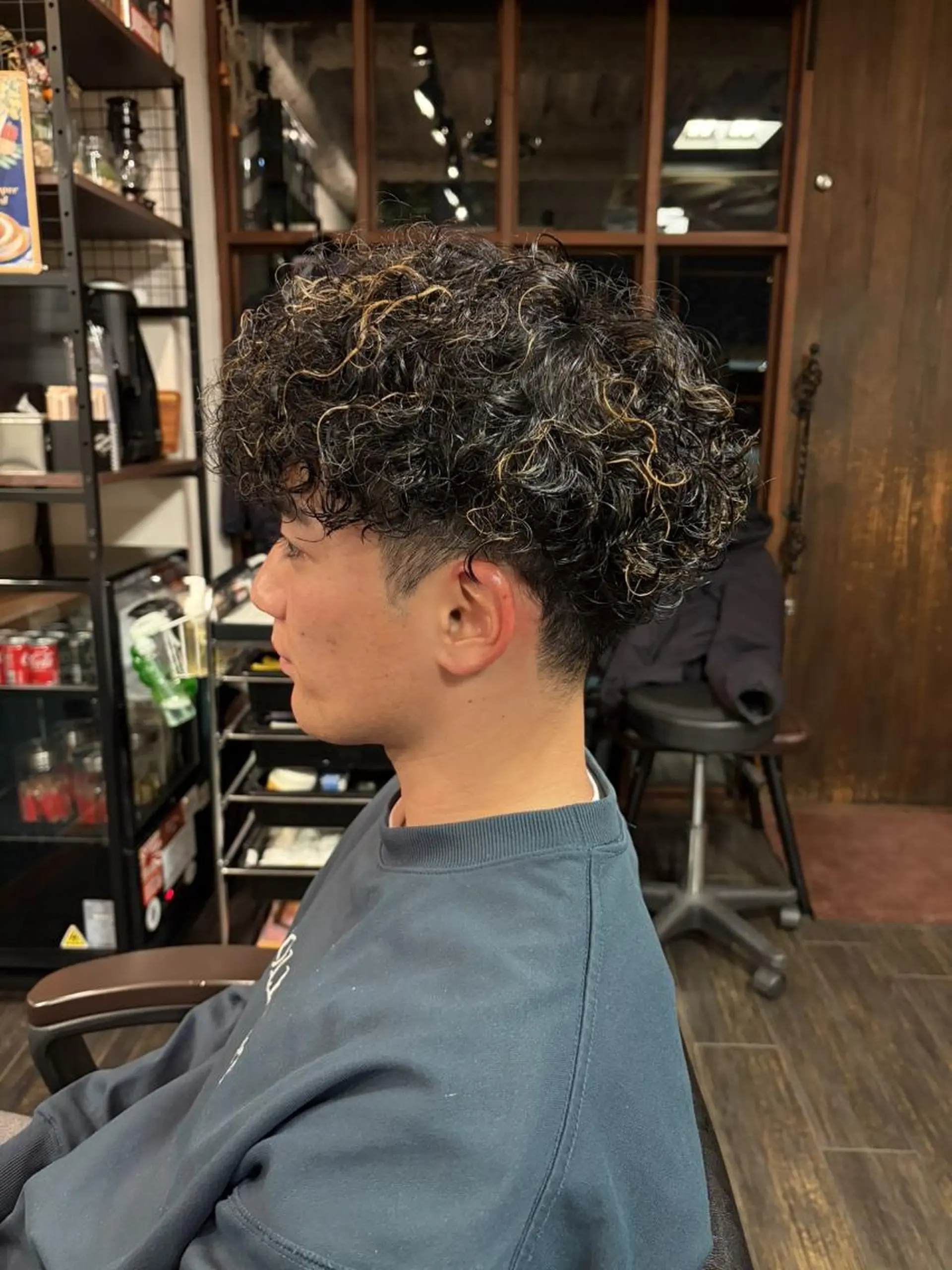 パーマ ミディアム カット パーマ ヘッドスパ 早稲田/メンズ専門 /フェード/葛西裕季のヘアスタイル