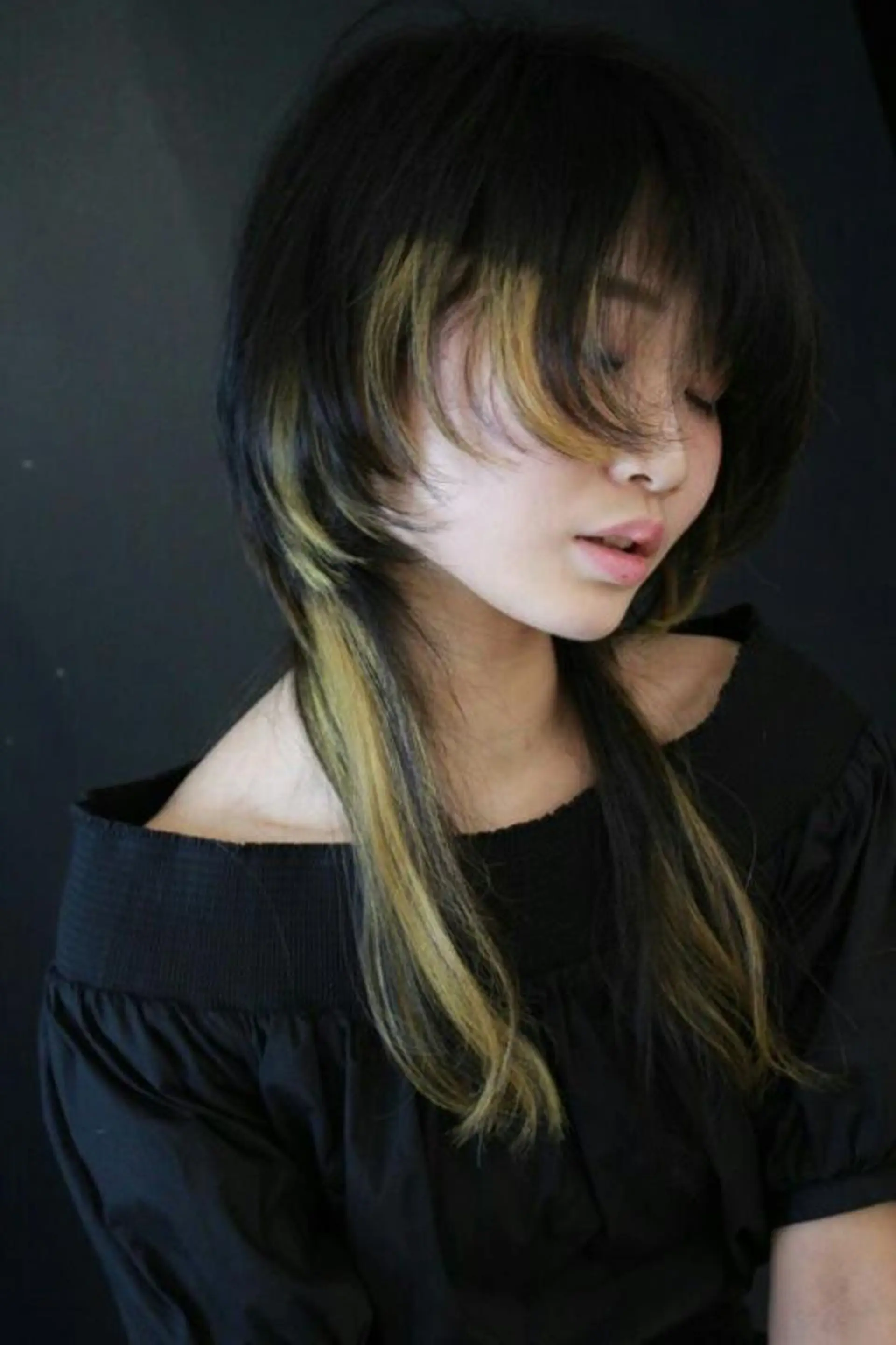 セミロング ウルフカット 杉若 利彦のヘアスタイル