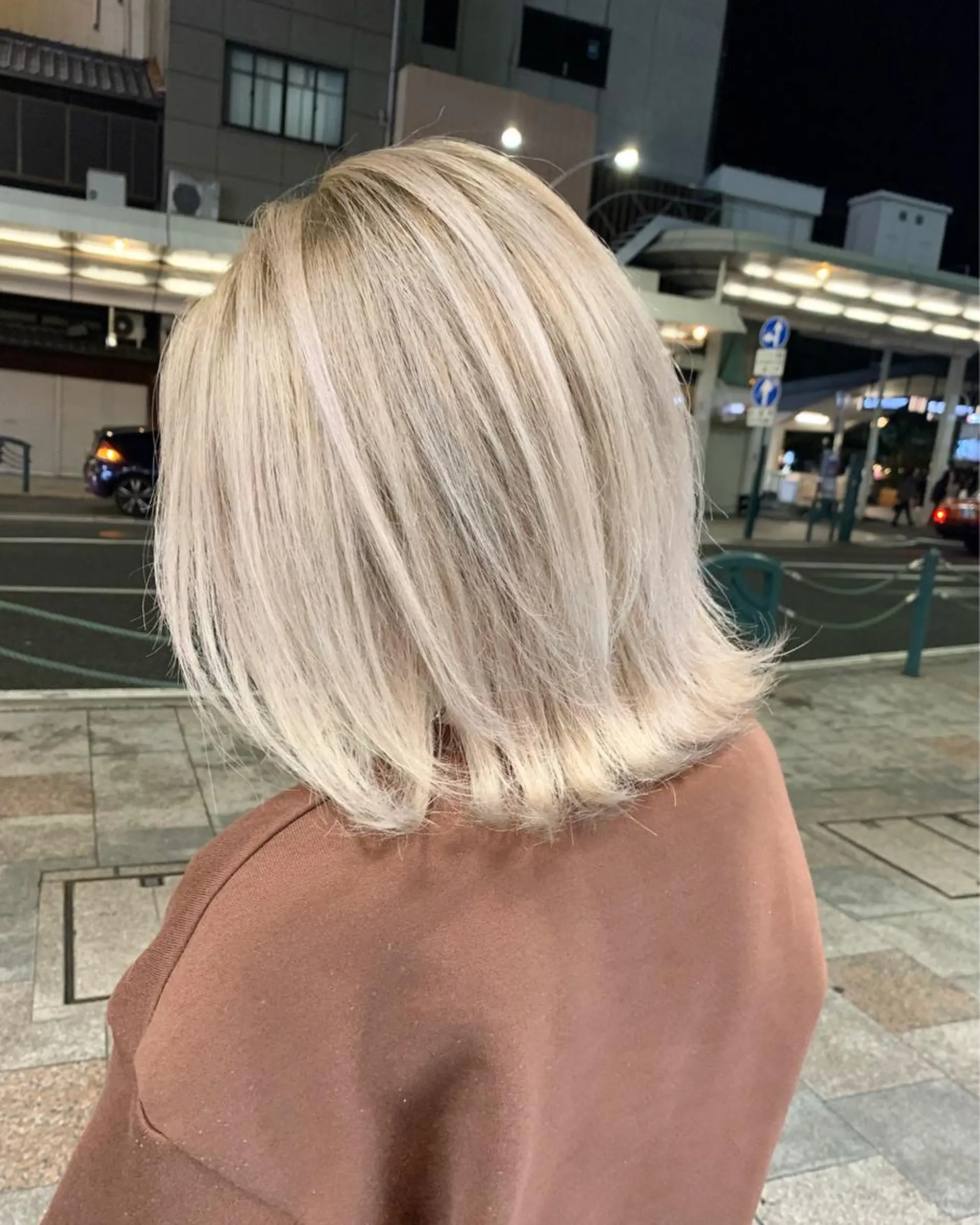 セミロング カラー カット ヘアカラー トリートメント 🌟ハイトーン/ボブ /RYOJU🌟のヘアスタイル