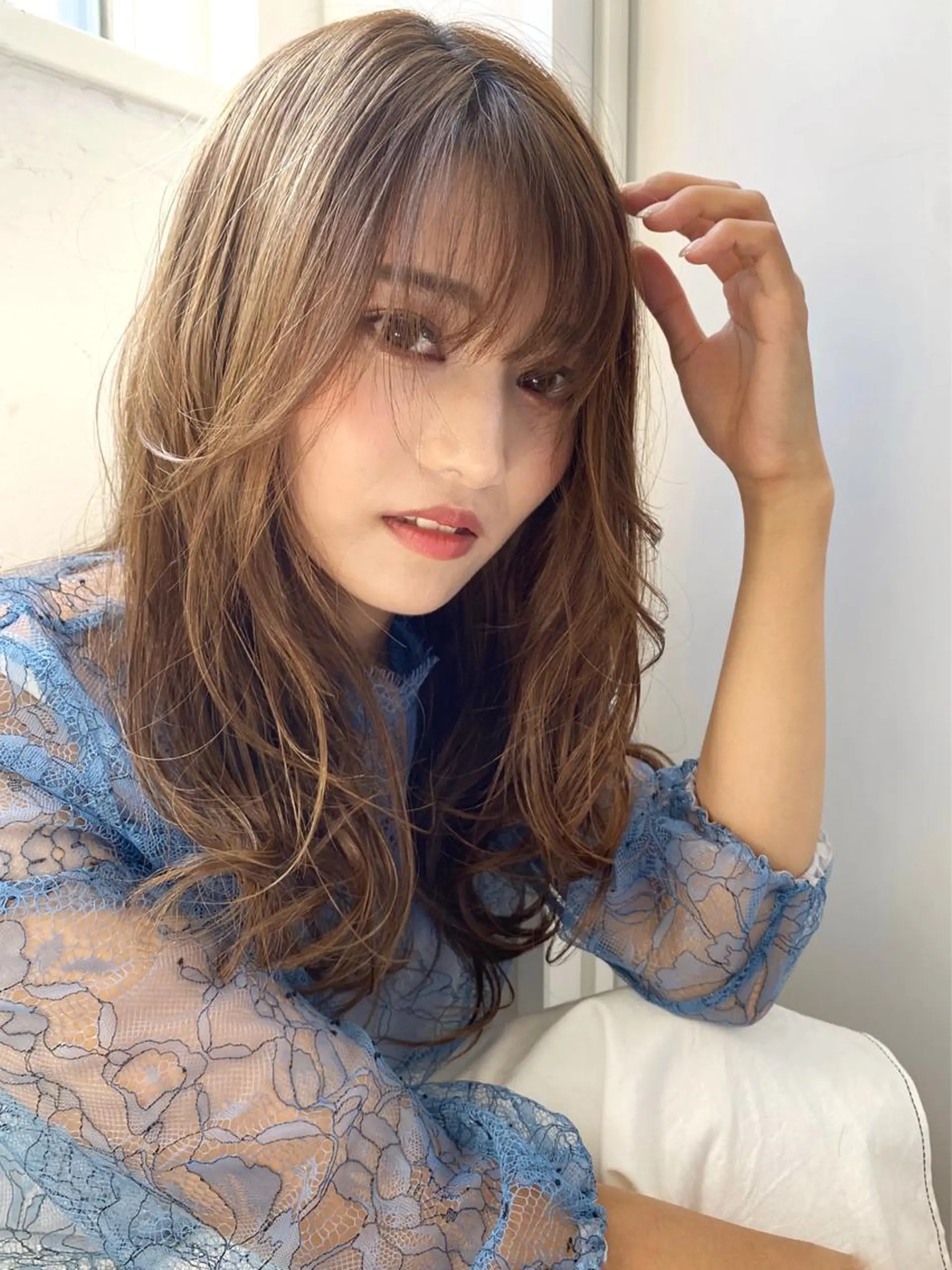 セミロング ボブ、縮毛矯正👑 心斎橋/高城涼也のヘアスタイル