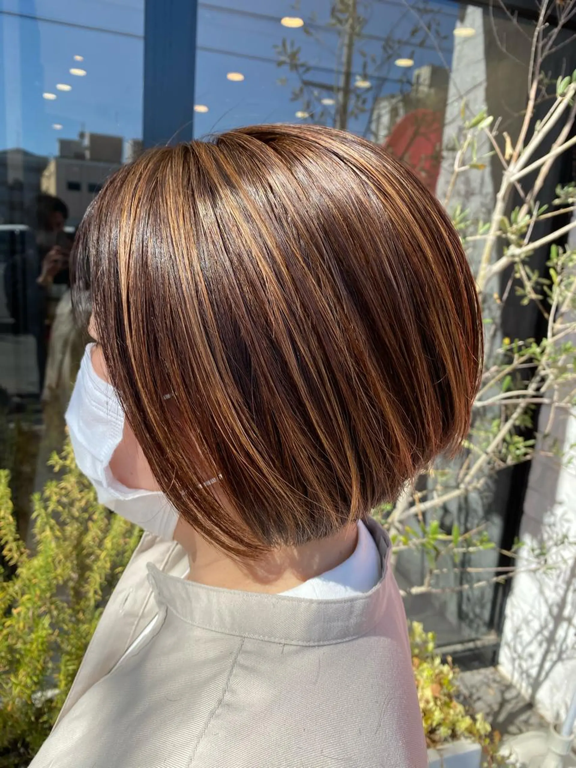 ショート カラー ハイライトカラー ボブ ハイライト 宍戸 海斗のヘアスタイル