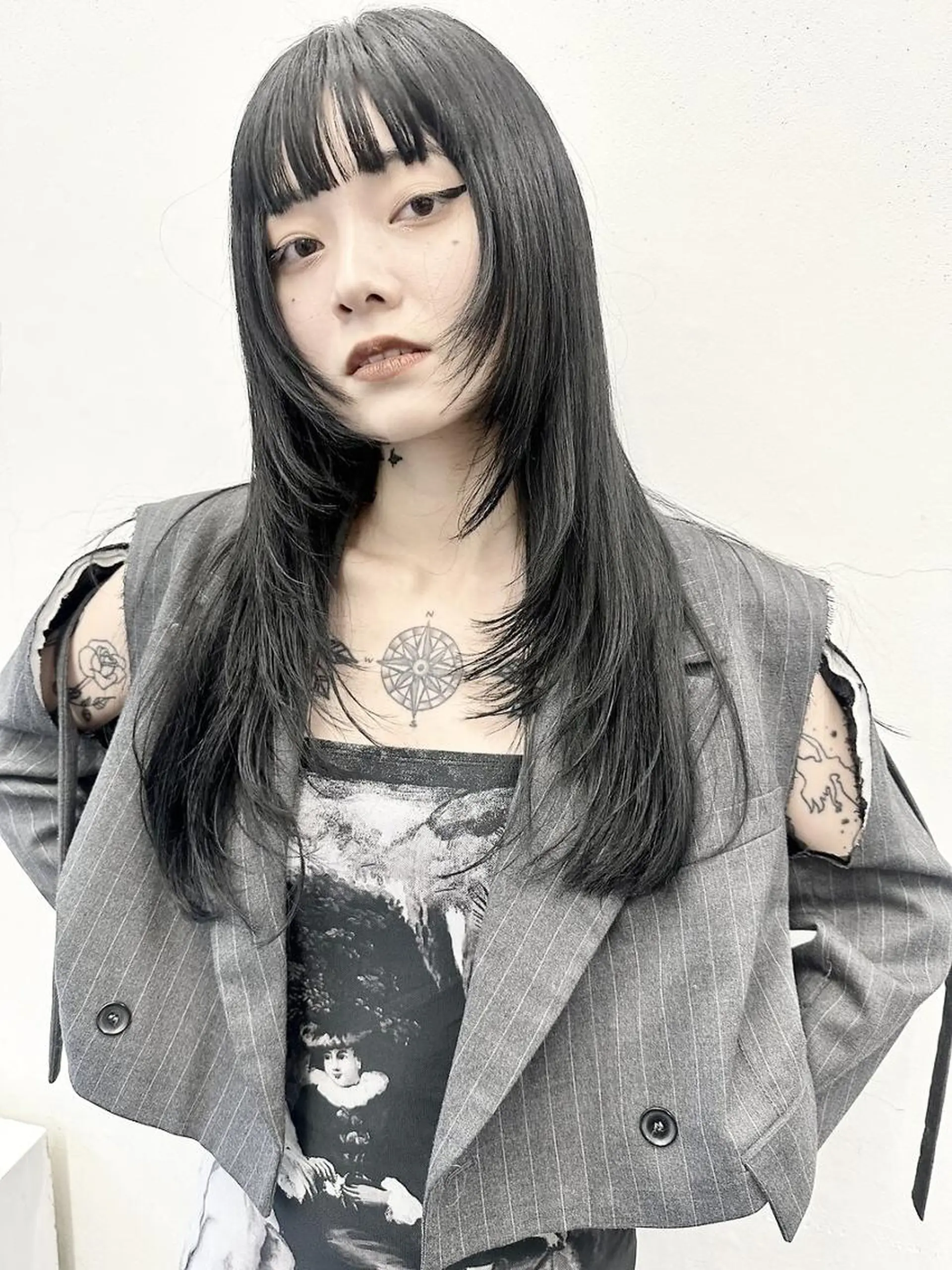 ロング カット 縮毛矯正 トリートメント ダブルカラー/ -KOKO-本八幡のヘアスタイル