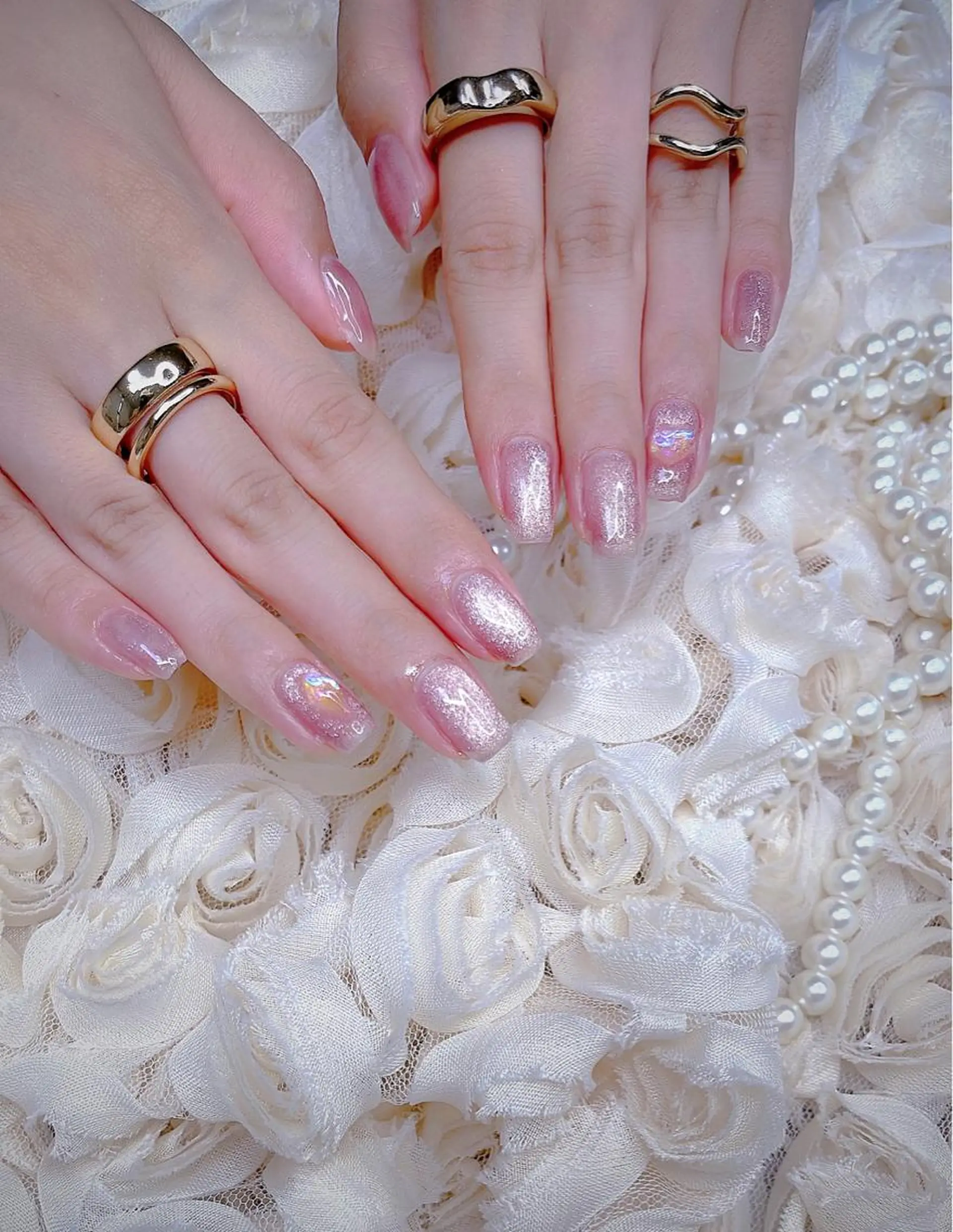 ミディアム めぐみのネイルサロン スタッフ練習のネイルデザイン