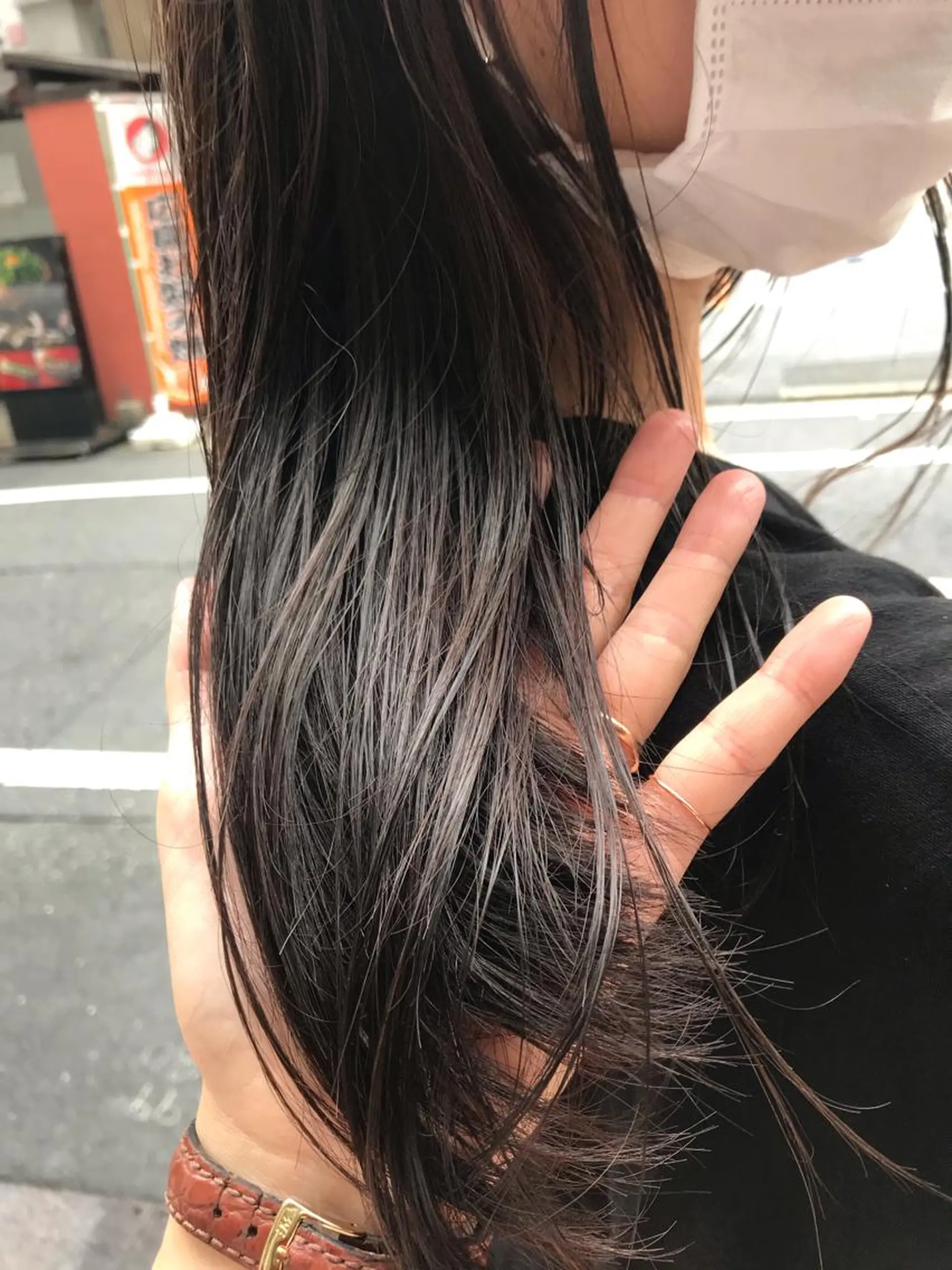 ロング ヘアカラー トリートメント さの あやねのヘアスタイル