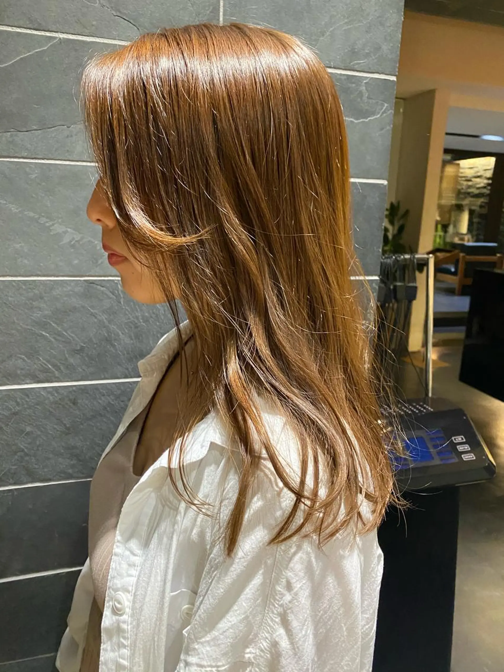 ロング ヘアカラー トリートメント 中井 一葉のヘアスタイル