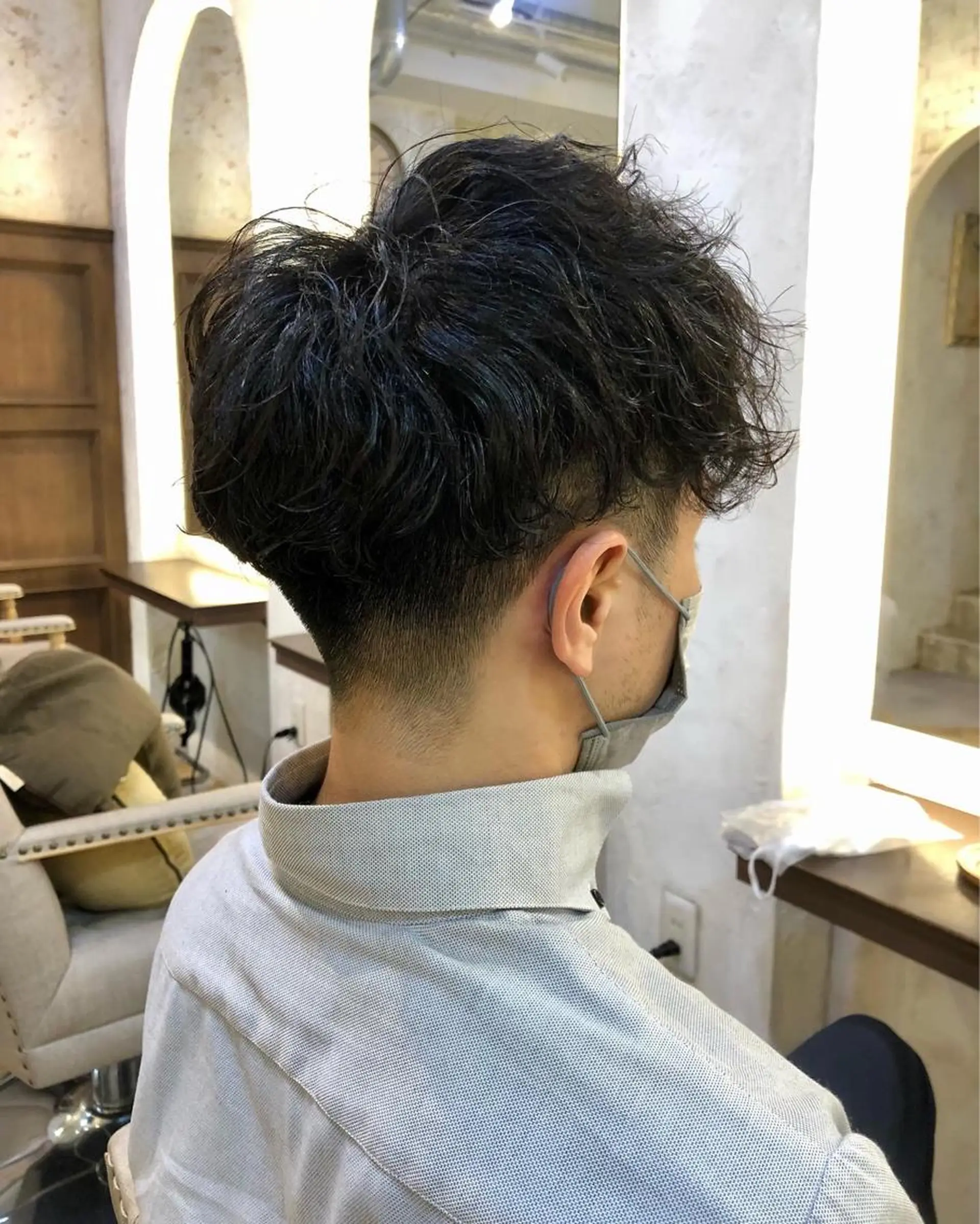 ショート パーマ メンズ 鷺沼駅徒歩1分 キシタクのヘアスタイル