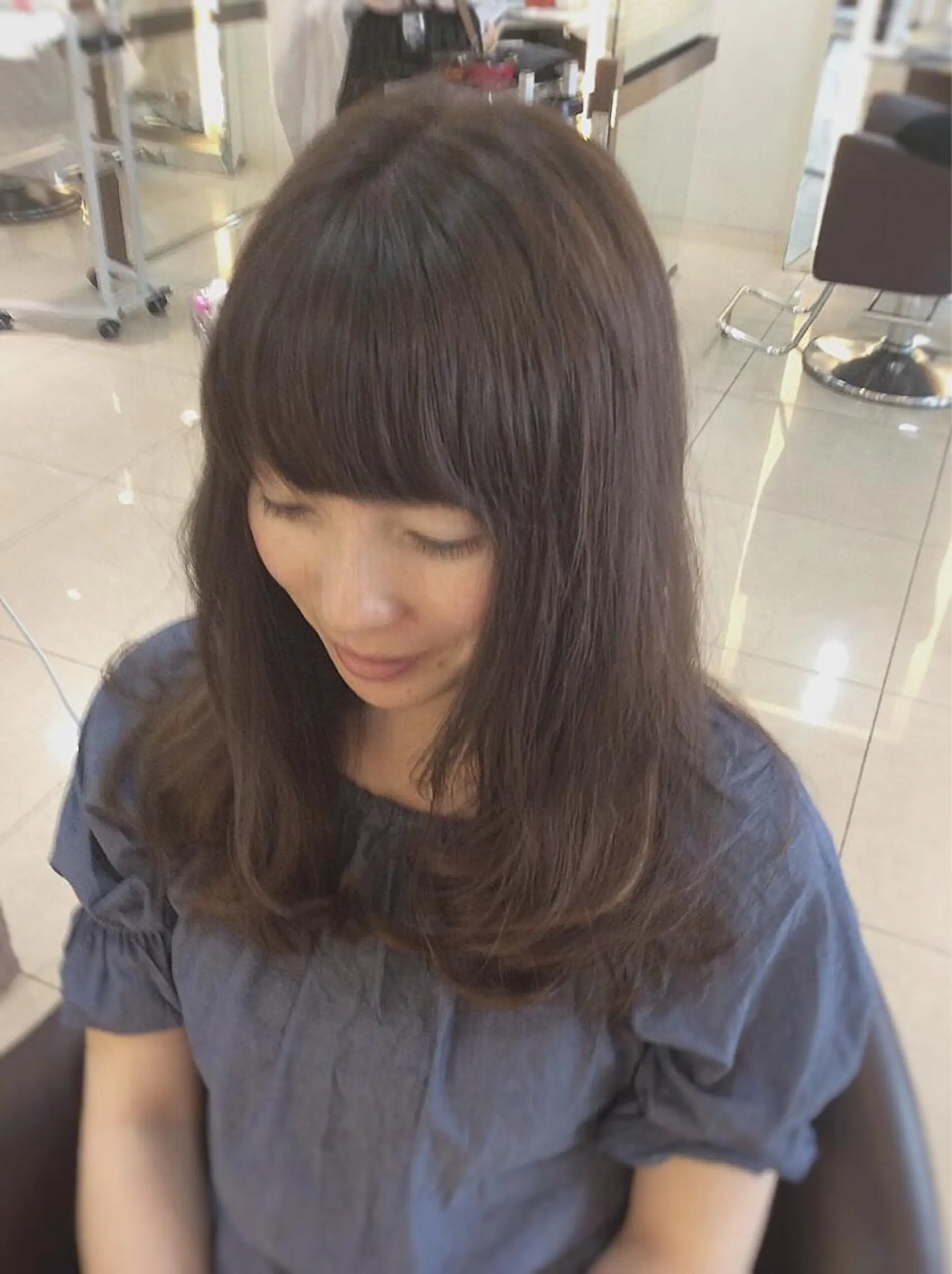 ロング カラー アッシュ 似合わせ／代表 髪質改善/山田将大のヘアスタイル