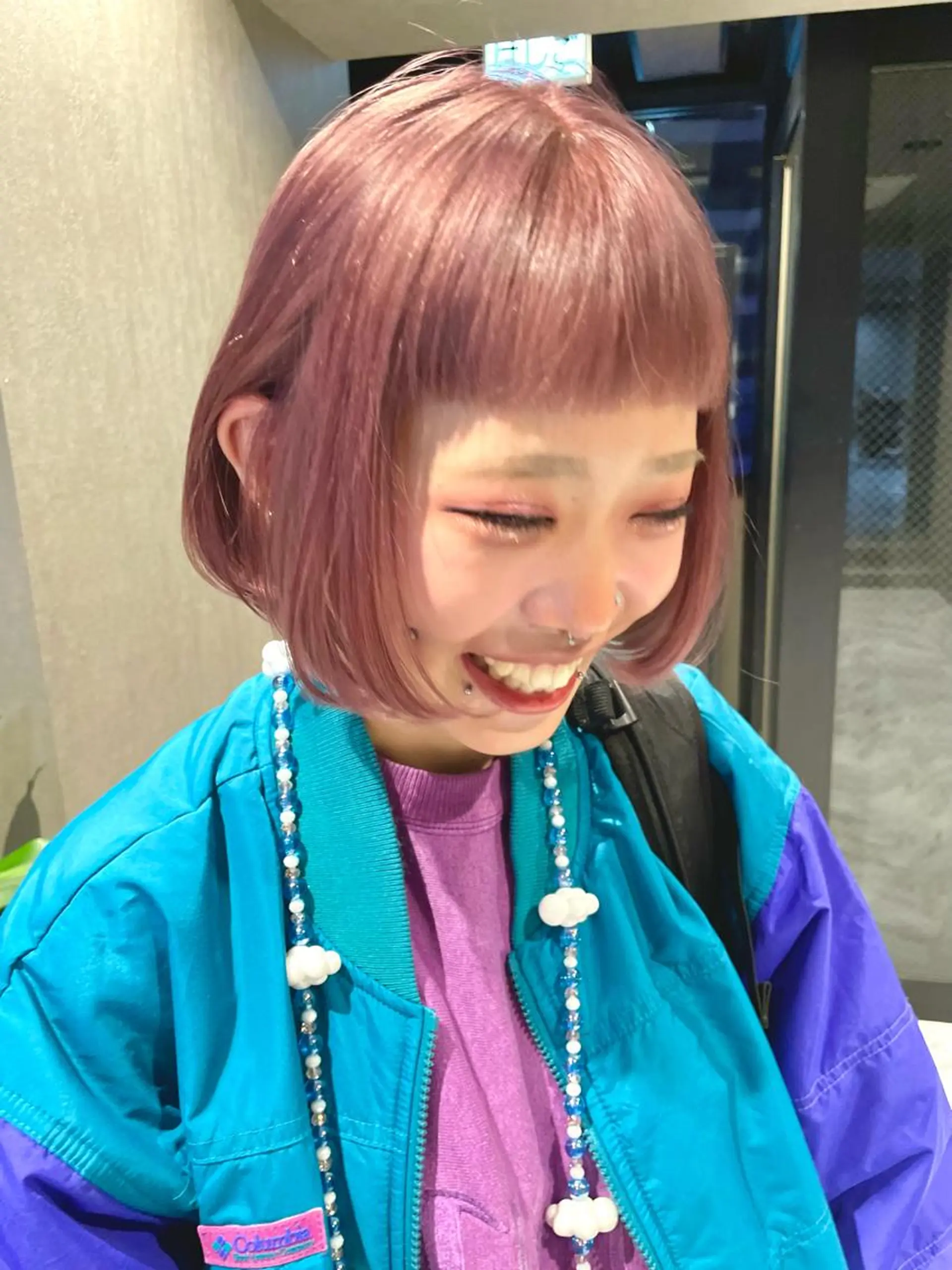 ショート カラー ヘアカラー トリートメント さと ちはるのヘアスタイル