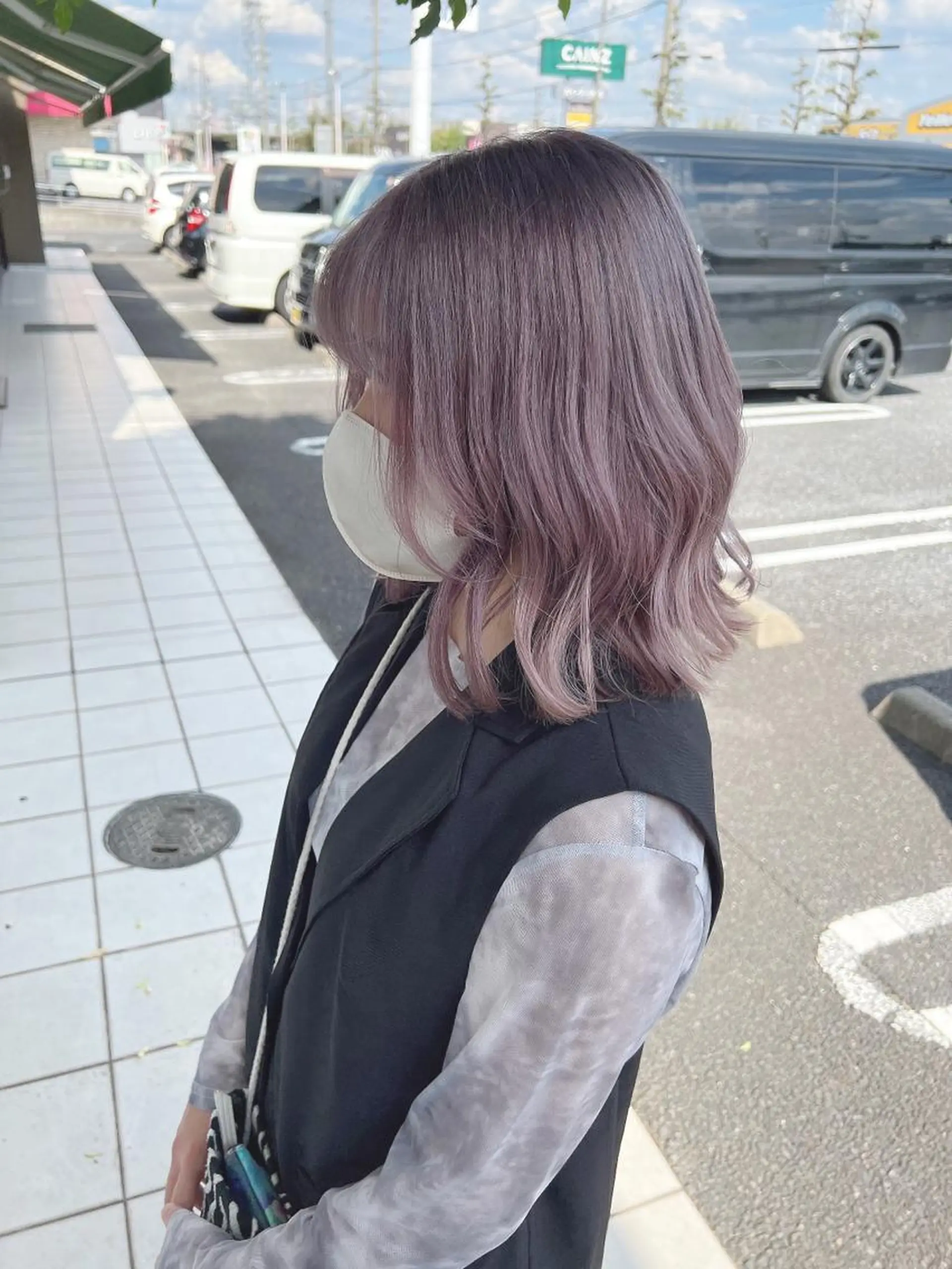 セミロング ヘアカラー 具志 正太のヘアスタイル
