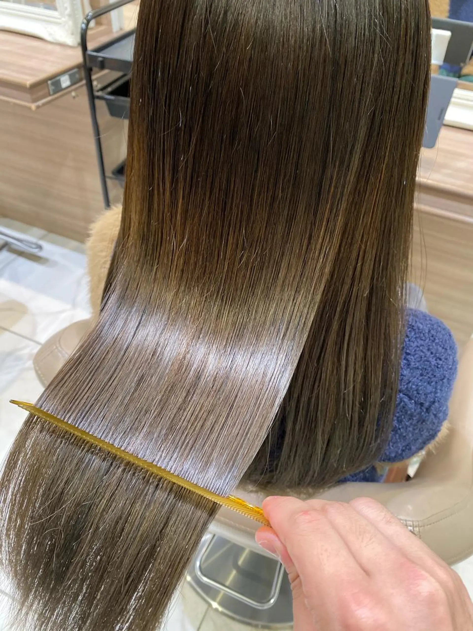 ロング パーマ 髪質改善 縮毛矯正 トリートメント 清野 大のヘアスタイル