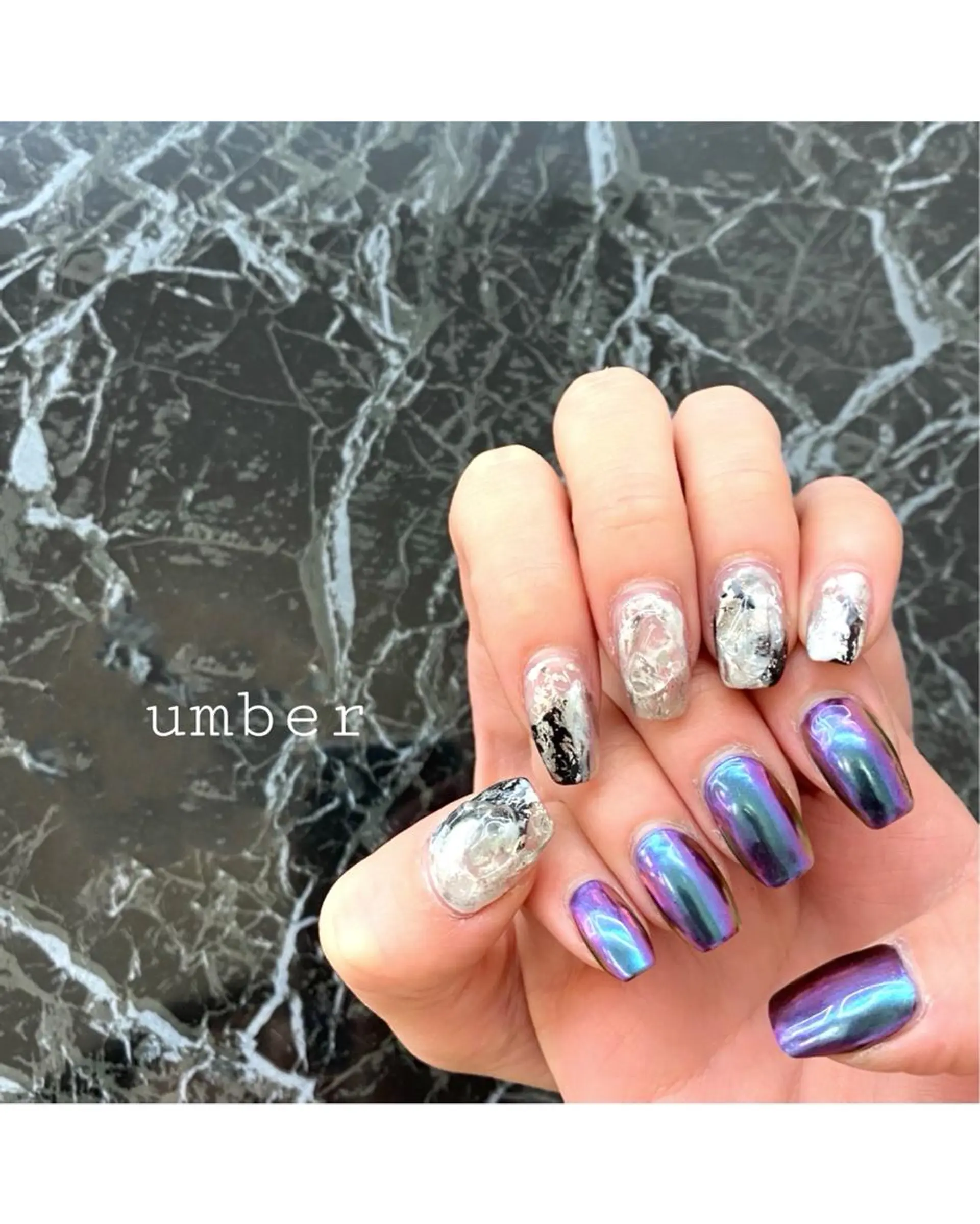 ネイル クリアネイル フラッシュネイル フットネイル フレンチネイル マグネットネイル ハンドネイル umber 三茶1分のネイルデザイン