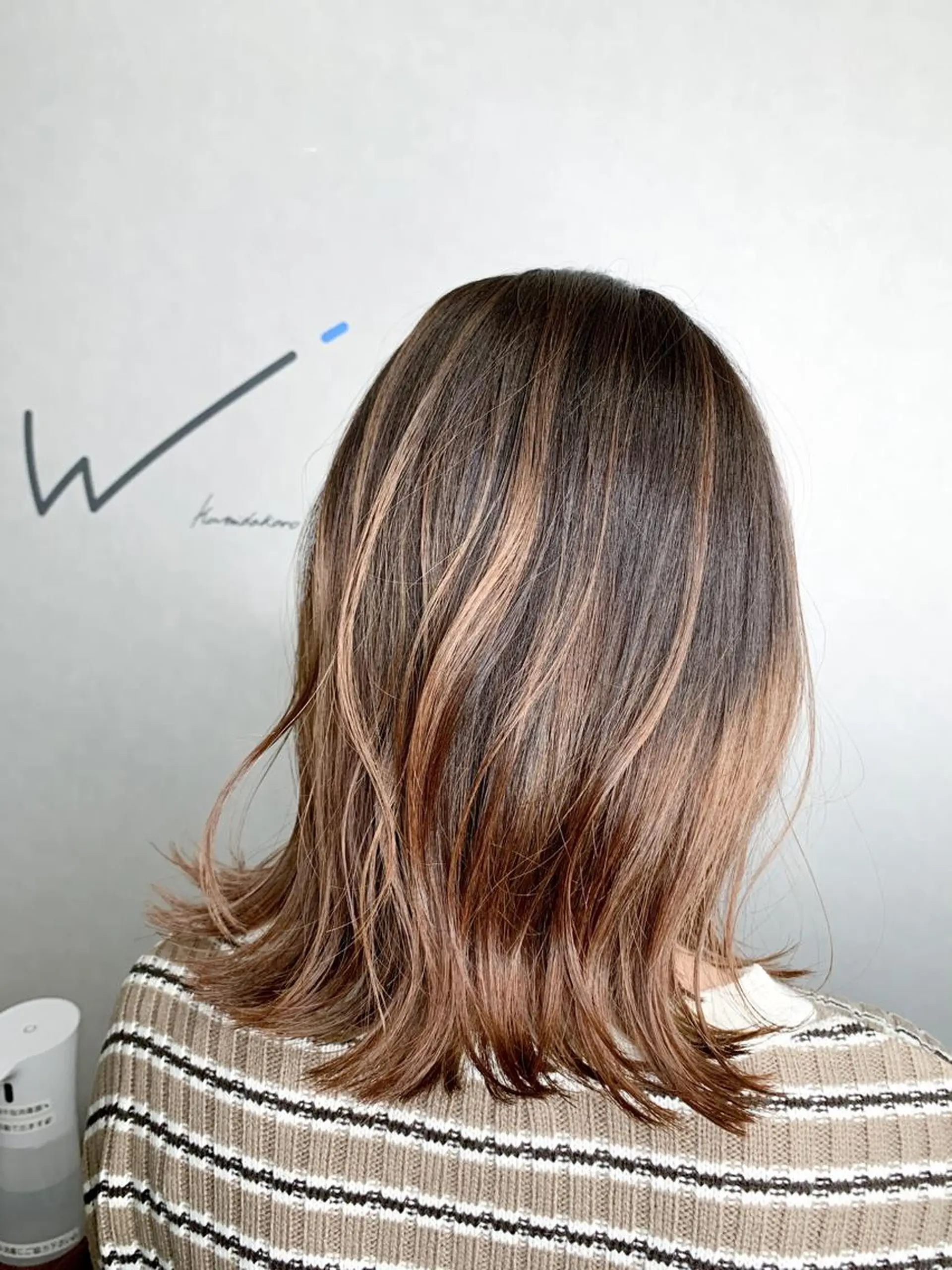 ミディアム カラー バレイヤージュ ベージュカラー レイヤーカット ヘアカラー トリートメント 🌈 DAIKI 🌈のヘアスタイル