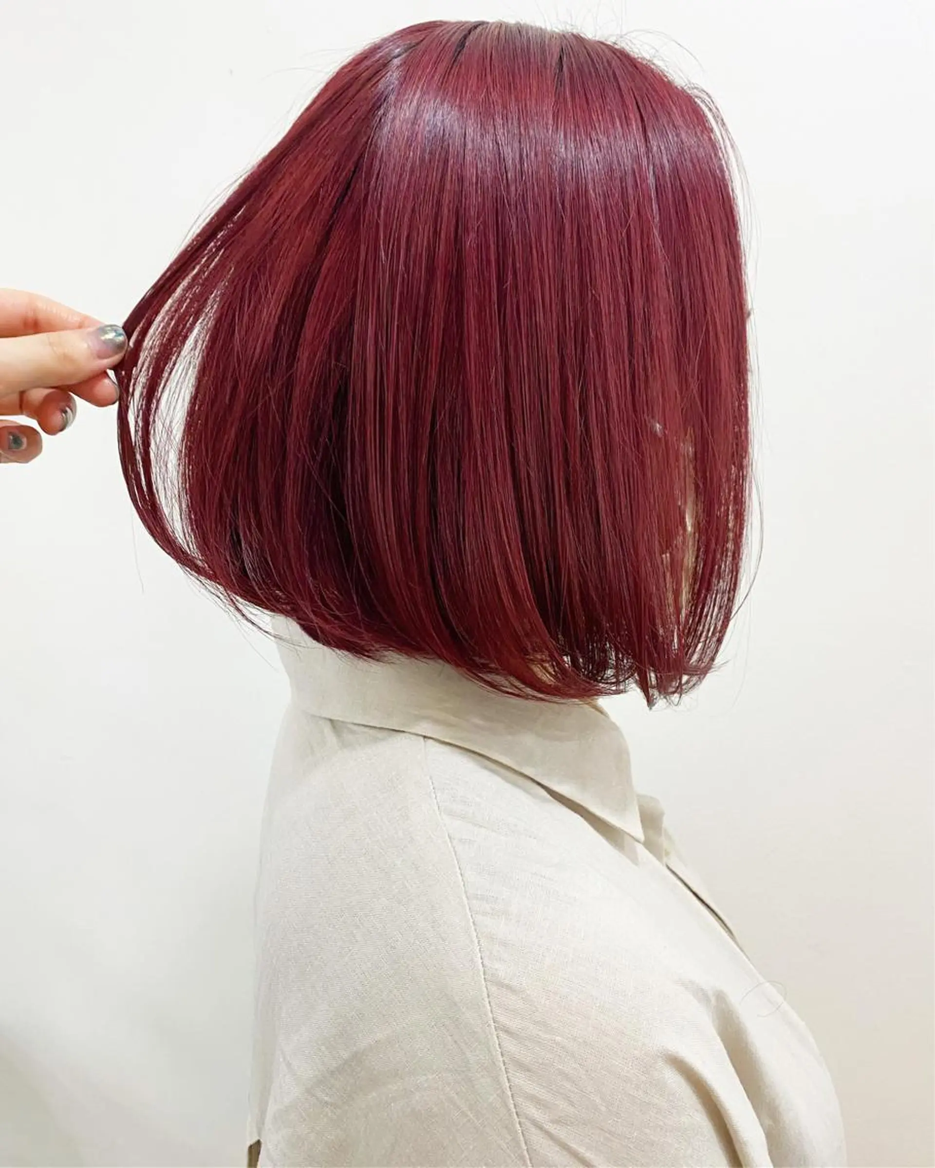 ショート カラー ローズカラー カット ヘアカラー フラム所属・WATANABE MISAKIのヘアスタイル