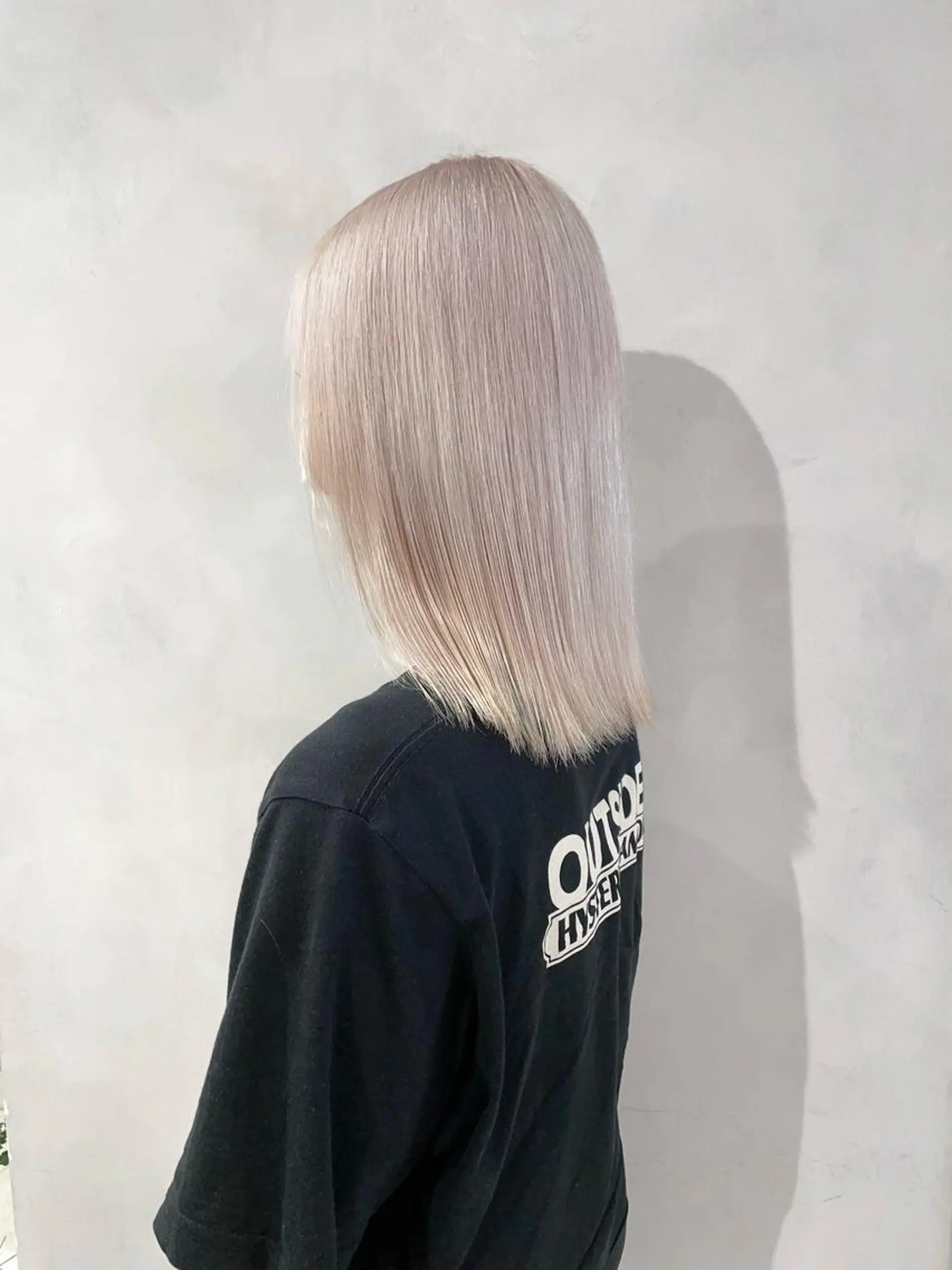 ミディアム カラー ヘアカラー トリートメント ヘアセット ハイトーン×レイヤー /遠藤将太のヘアスタイル