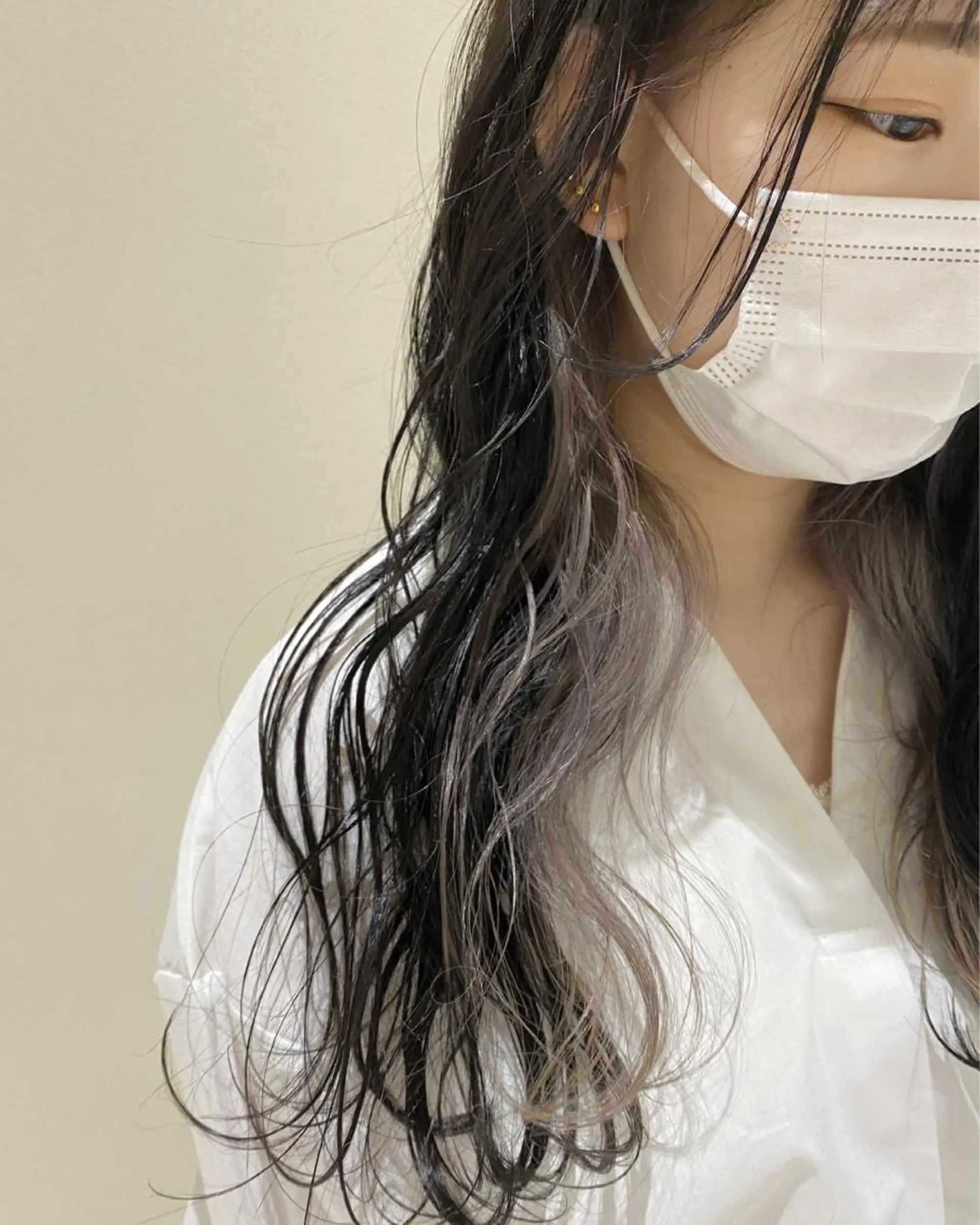 ロング カラー ヘアアレンジ インナーカラー 石田 優菜のヘアスタイル